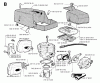 Jonsered 625 - Chainsaw (1994-05) Ersatzteile CYLINDER PISTON MUFFLER