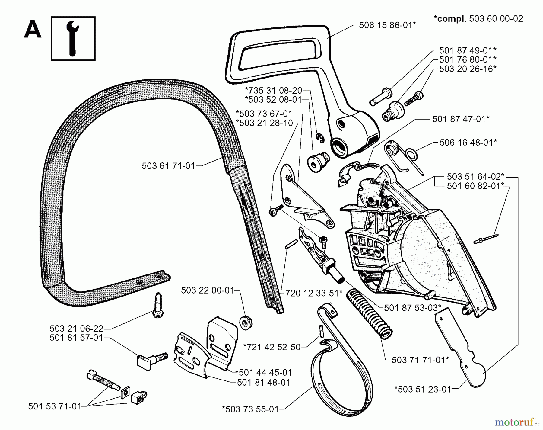  Jonsered Motorsägen 670 CHAMP - Jonsered Chainsaw (1999-02) CHAIN BRAKE