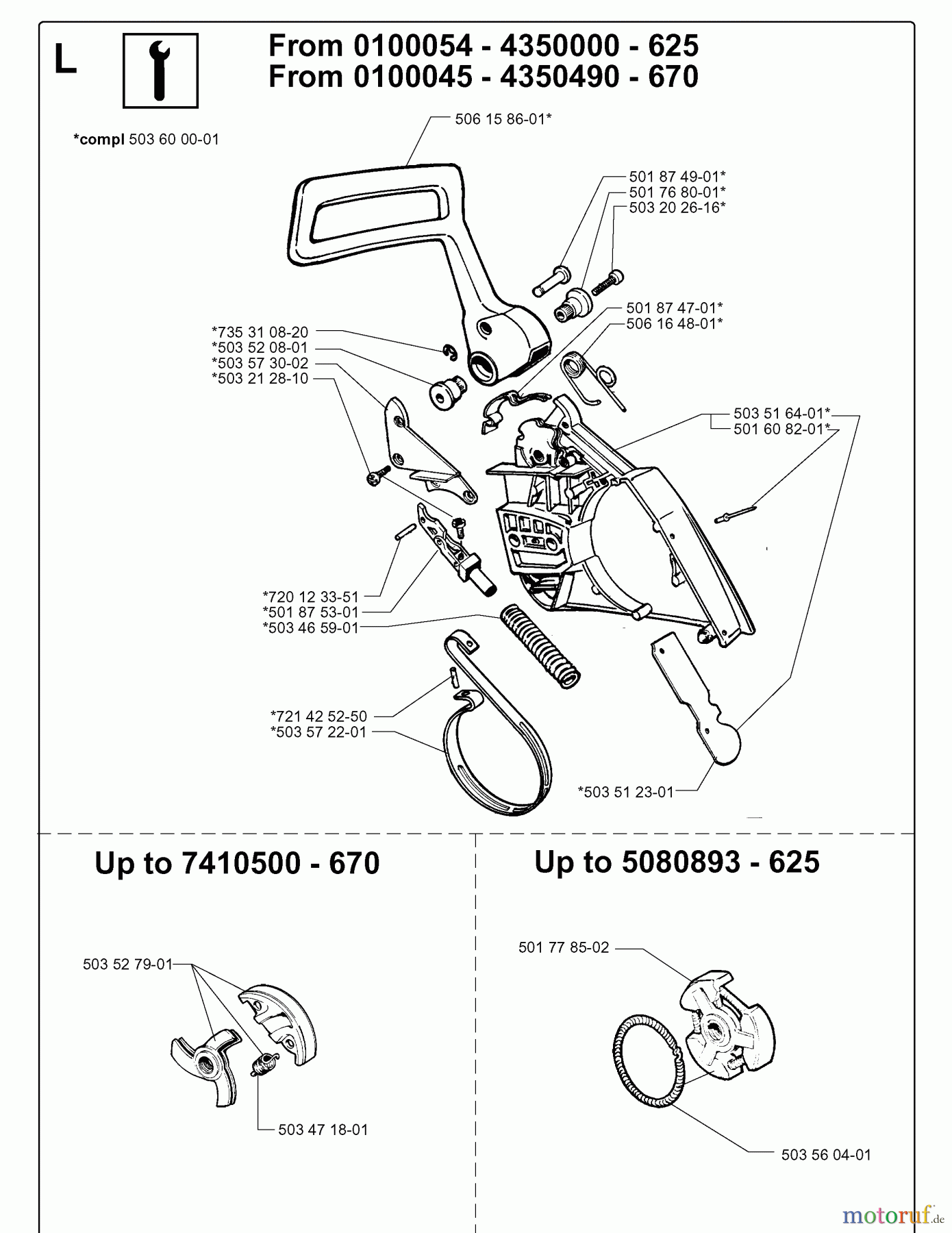 Jonsered Motorsägen 670 CHAMP - Jonsered Chainsaw (1999-02) SERVICE UPDATES #1