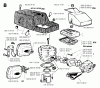Jonsered 630 SUPER II - Chainsaw (1996-09) Ersatzteile CYLINDER PISTON MUFFLER