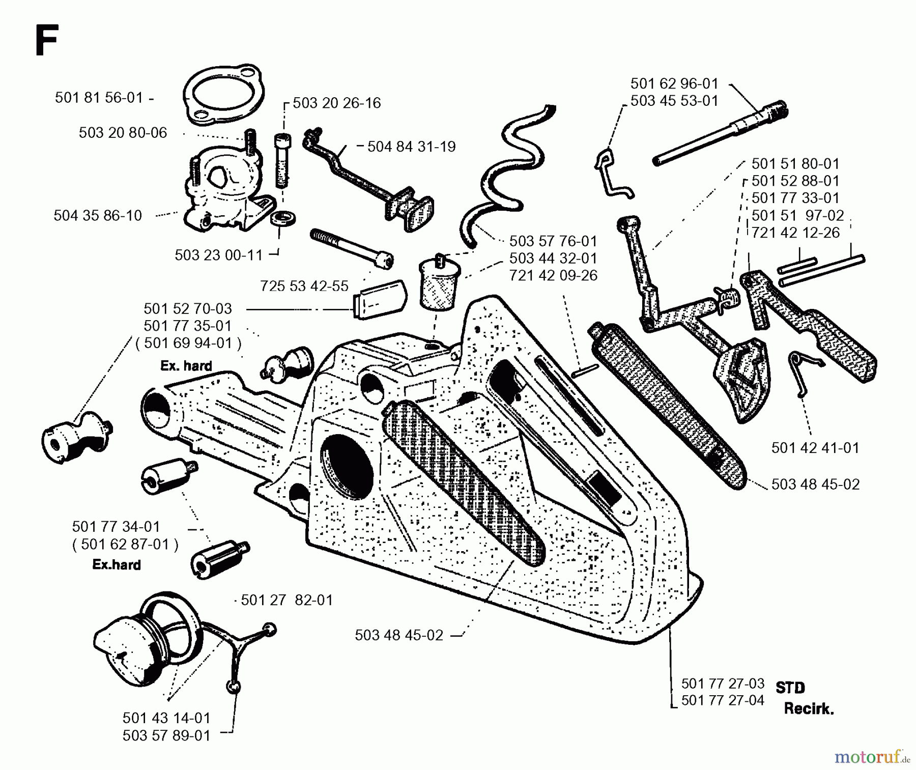 Jonsered Motorsägen 630 SUPER II - Jonsered Chainsaw (1996-09) FUEL TANK