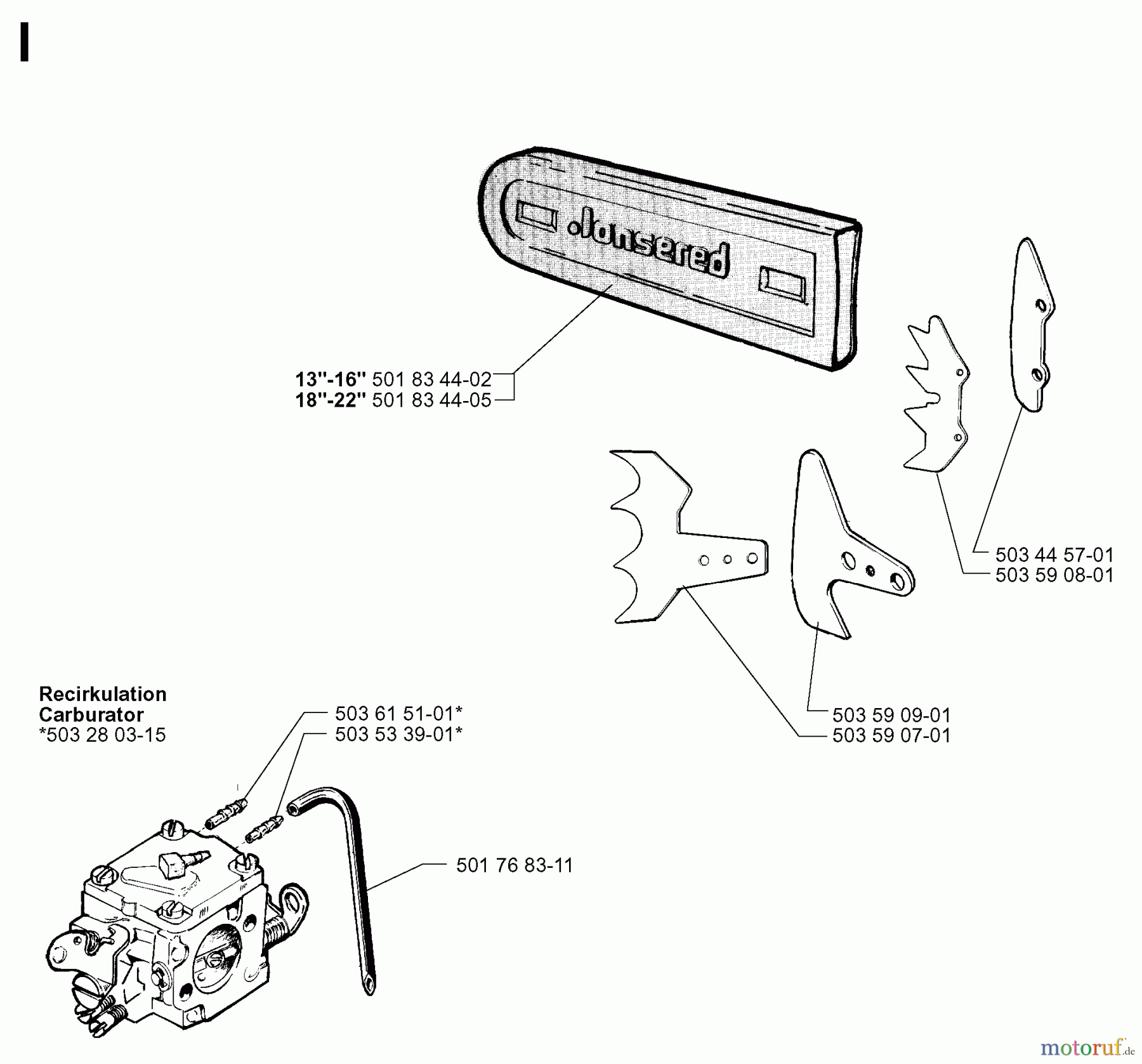Jonsered Motorsägen 630 SUPER II - Jonsered Chainsaw (1999-02) ACCESSORIES #2