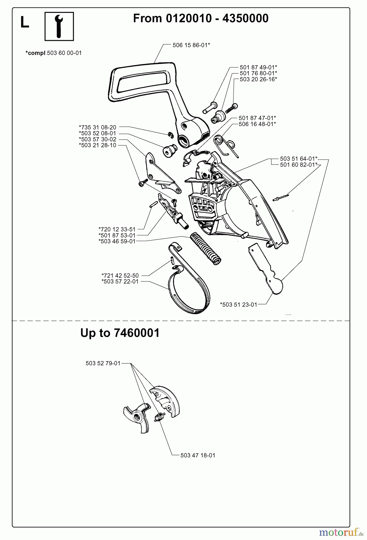 Jonsered Motorsägen 630 SUPER II - Jonsered Chainsaw (1999-02) SERVICE UPDATES #3