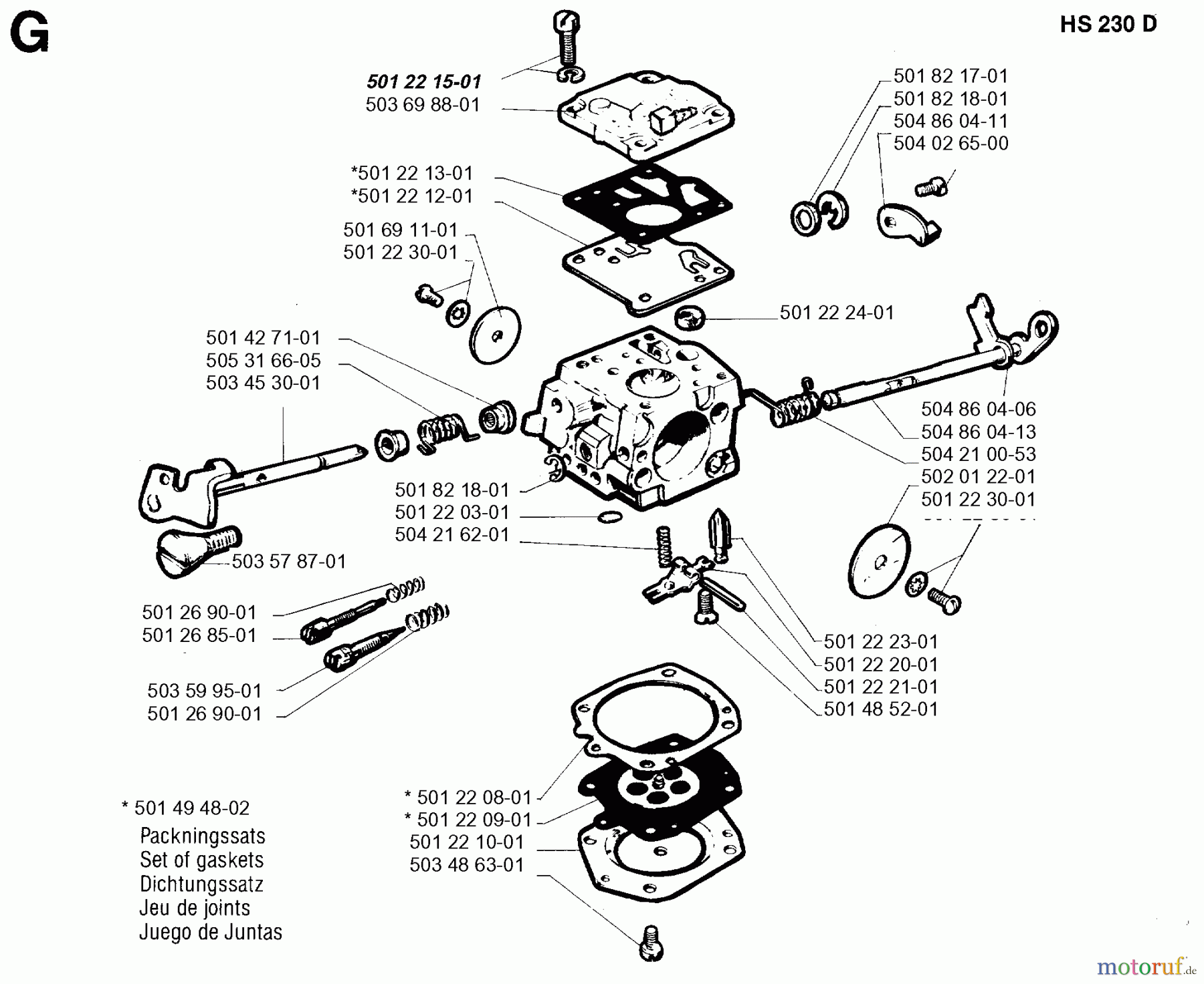  Jonsered Motorsägen 670 CHAMP - Jonsered Chainsaw (1996-09) CARBURETOR DETAILS