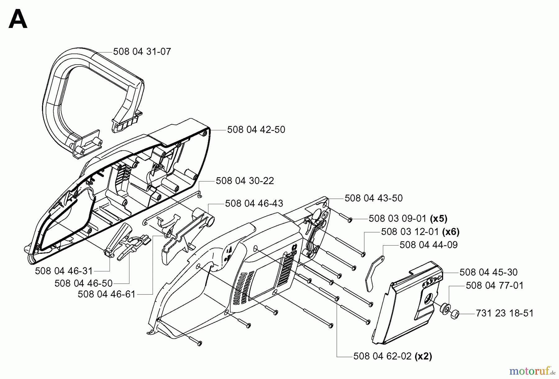 Jonsered Motorsägen CS2121EL - Jonsered Chainsaw (2005-09) CHASSIS / FRAME