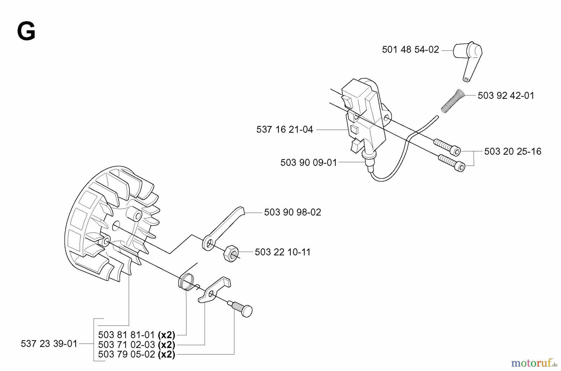 Jonsered Motorsägen CS2135 T - Jonsered Chainsaw (2005-03) IGNITION SYSTEM