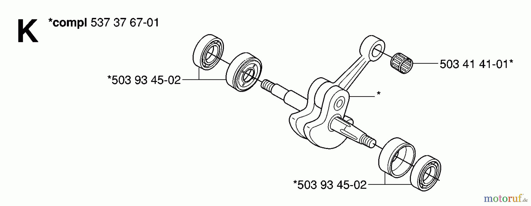 Jonsered Motorsägen CS2135 T - Jonsered Chainsaw (2007-01) CRANKSHAFT