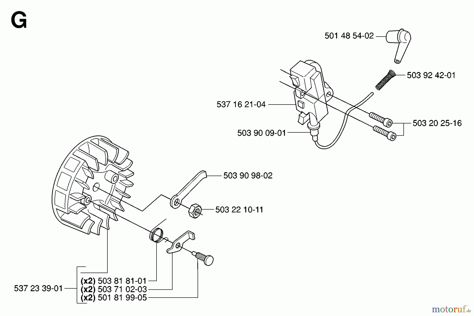 Jonsered Motorsägen CS2135 T - Jonsered Chainsaw (2007-01) IGNITION SYSTEM