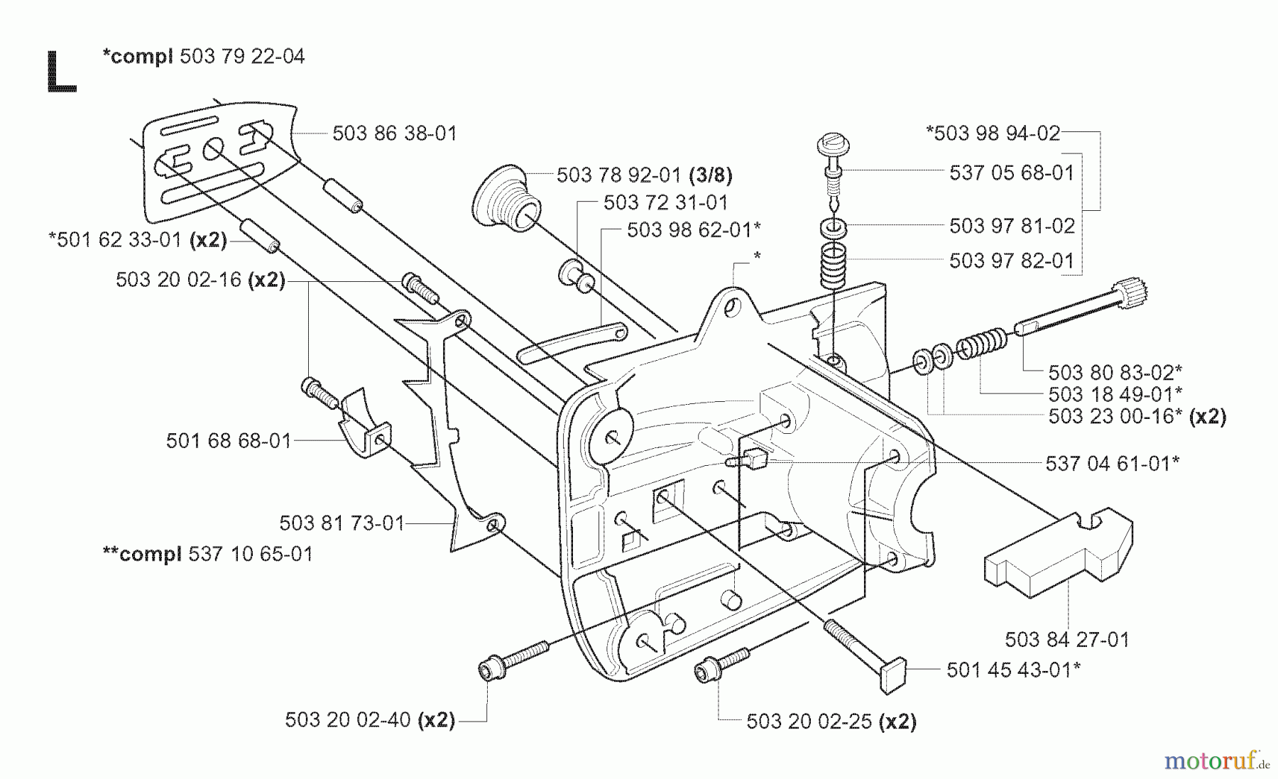  Jonsered Motorsägen CS2139 T - Jonsered Chainsaw (2008-02) CRANKCASE
