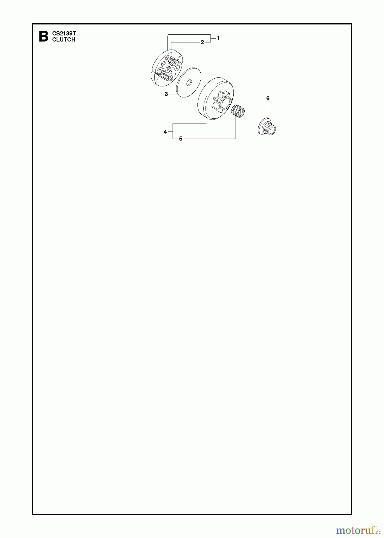  Jonsered Motorsägen CS2139 T - Jonsered Chainsaw (2010-03) CLUTCH