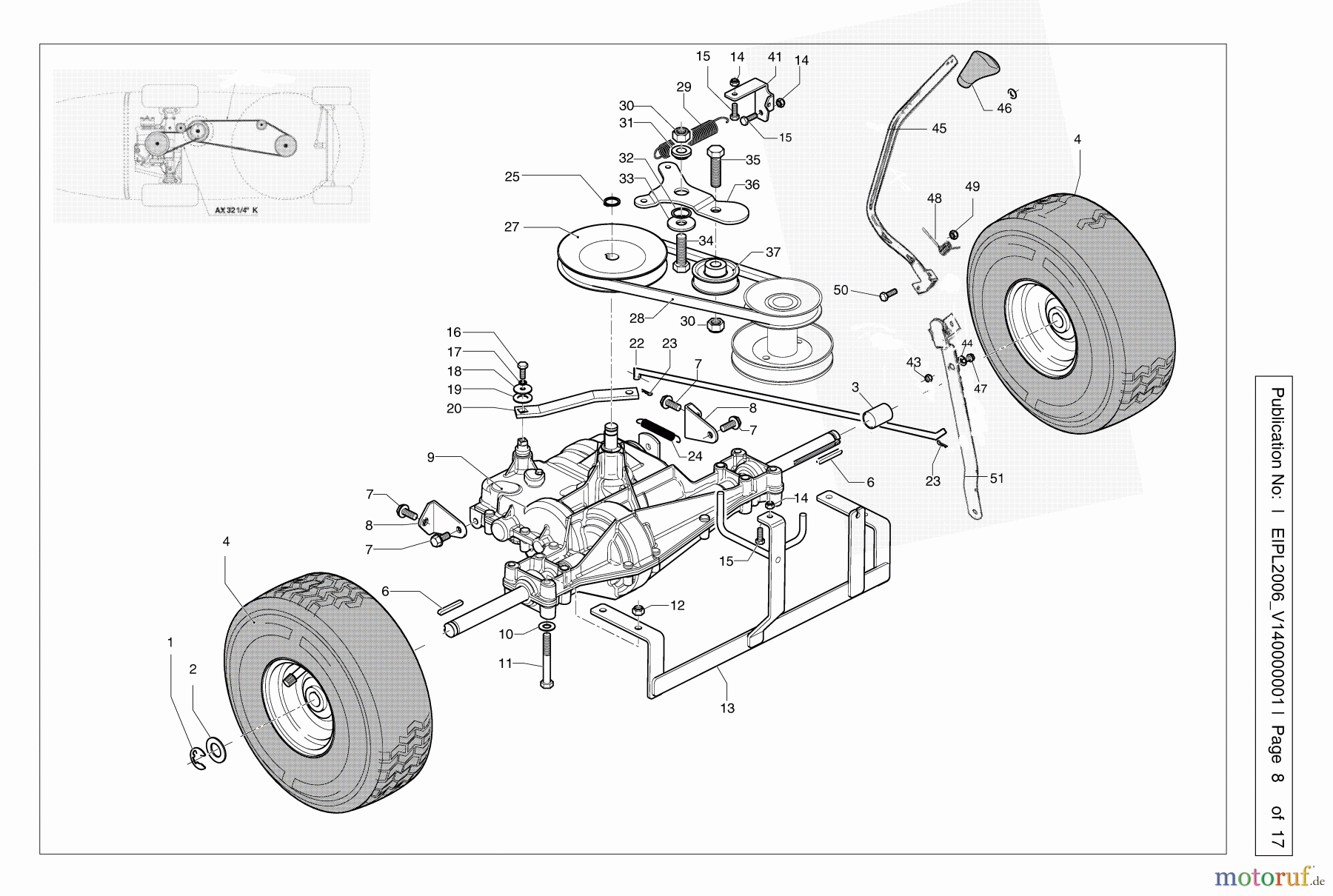 Jonsered Rasen und Garten Traktoren LR2107C (953876582) - Jonsered Lawn & Garden Tractor (2006-05) TRANSMISSION #1