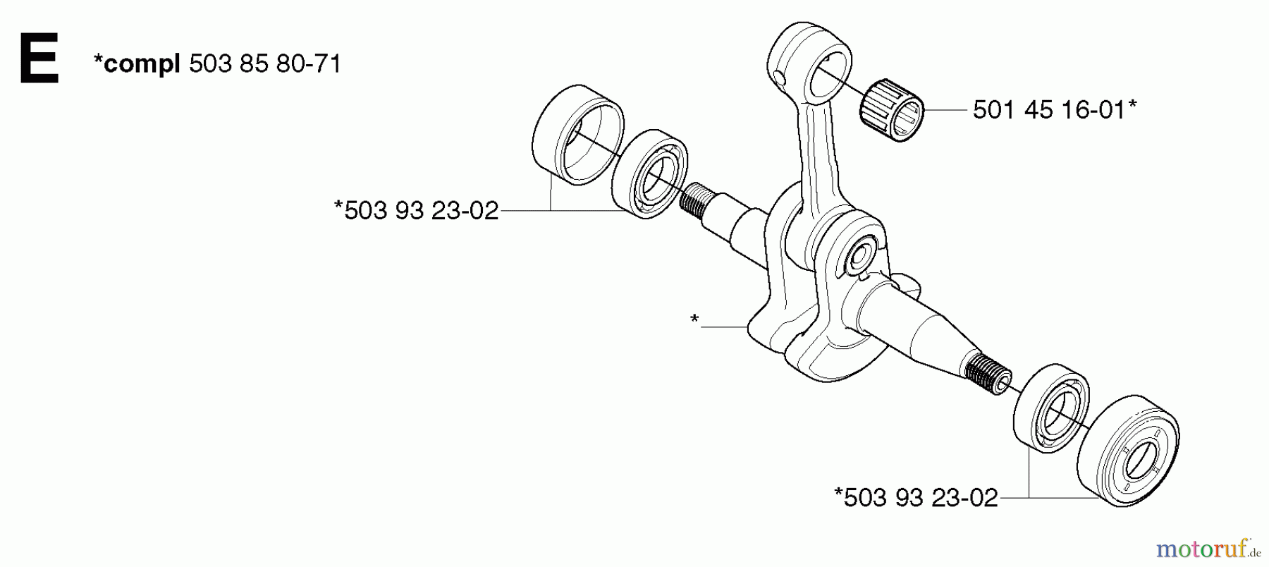 Jonsered Motorsägen CS2150 - Jonsered Chainsaw (2003-01) CRANKSHAFT