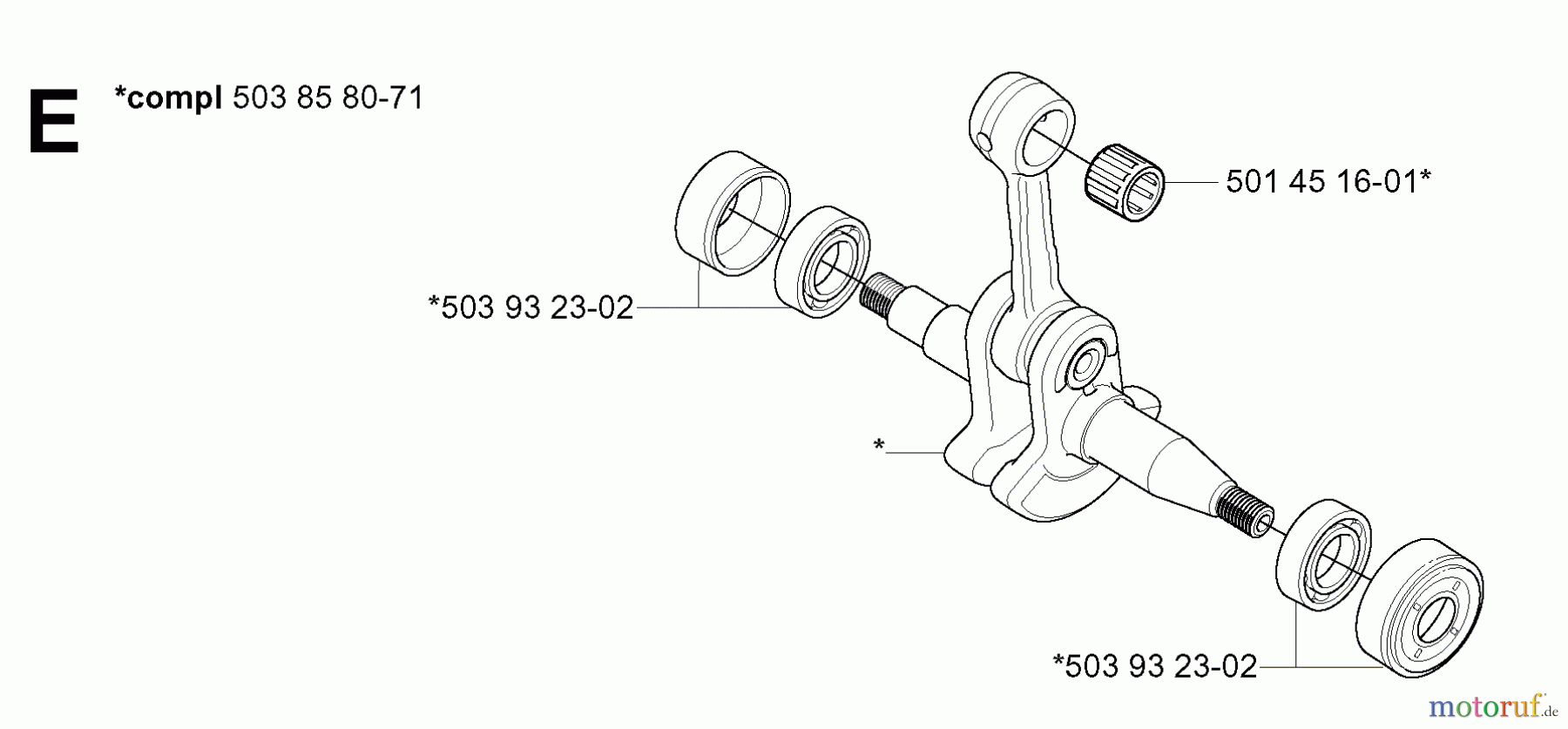 Jonsered Motorsägen CS2150 EPA - Jonsered Chainsaw (2004-03) CRANKSHAFT