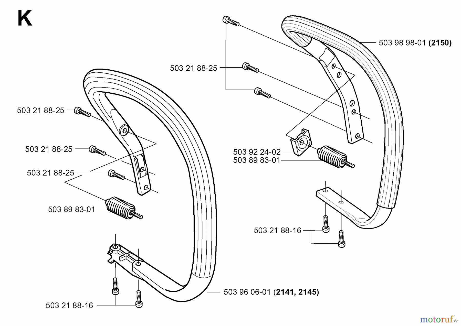  Jonsered Motorsägen CS2141 - Jonsered Chainsaw (2004-03) HANDLE