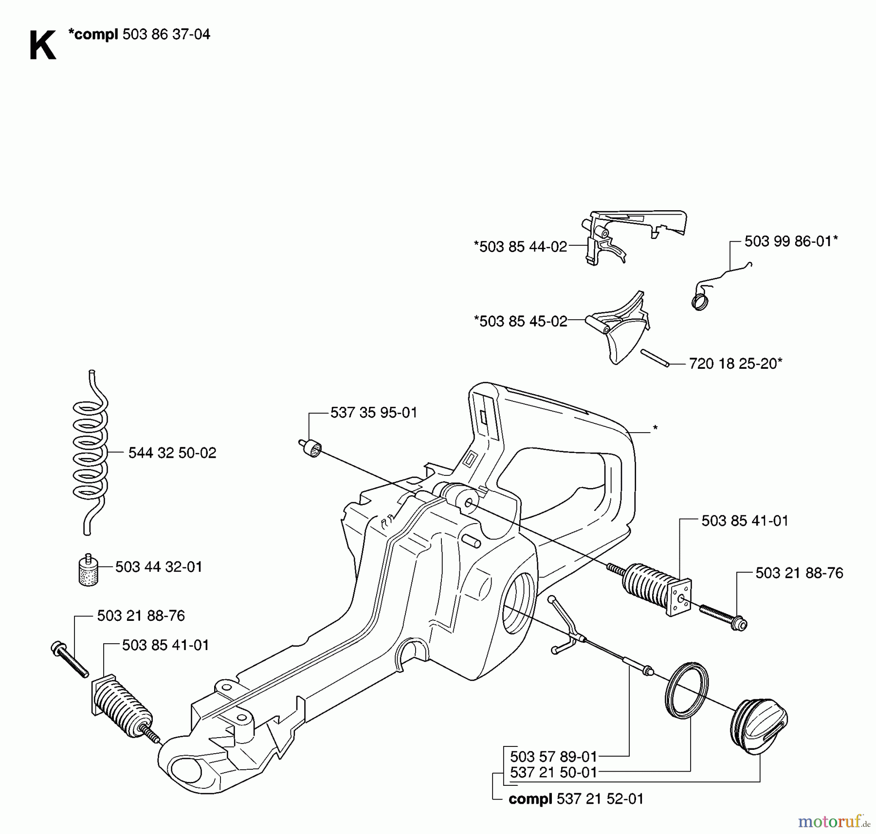 Jonsered Motorsägen CS2150 - Jonsered Chainsaw (2007-01) FUEL TANK