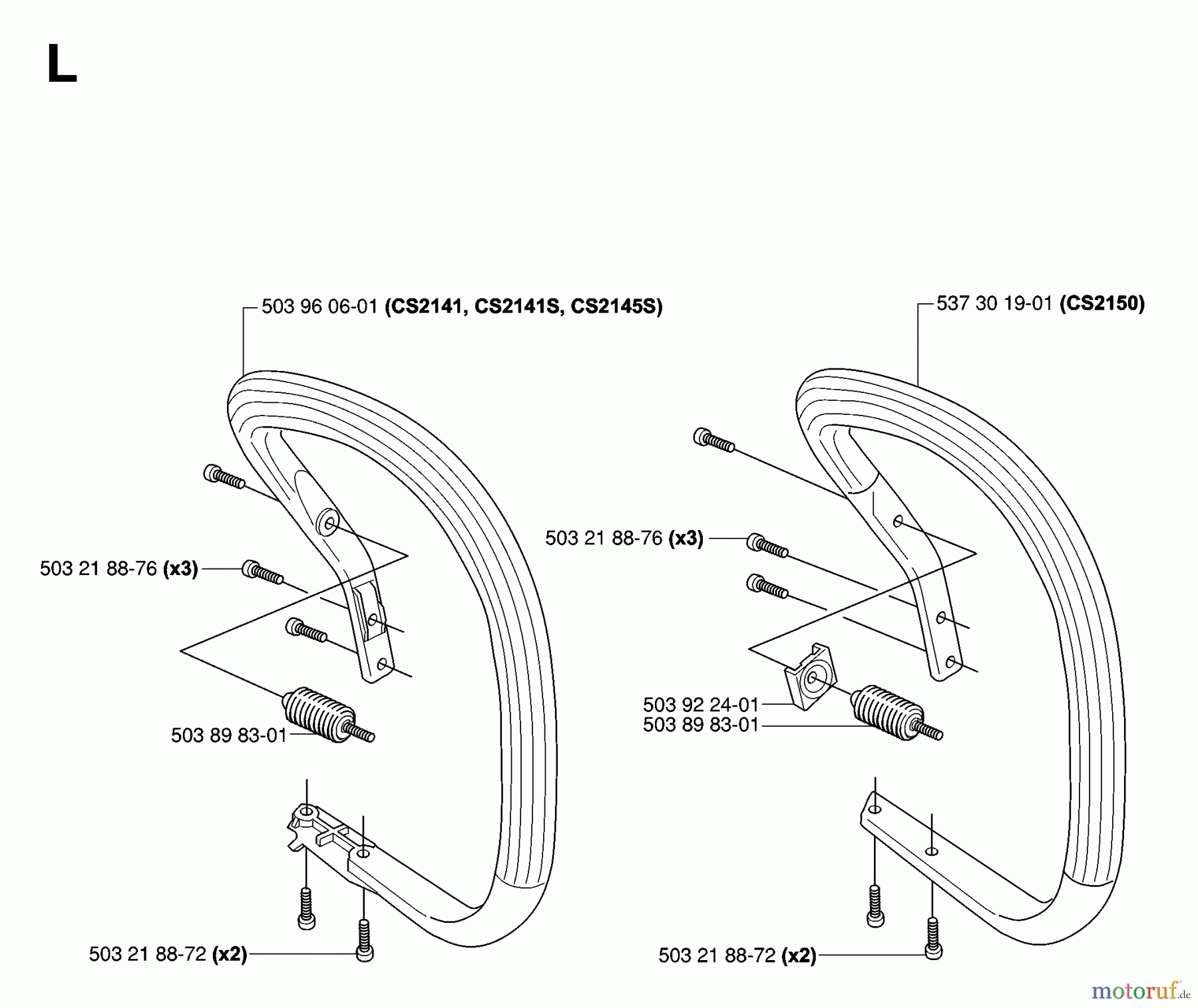 Jonsered Motorsägen CS2150 - Jonsered Chainsaw (2007-01) HANDLE