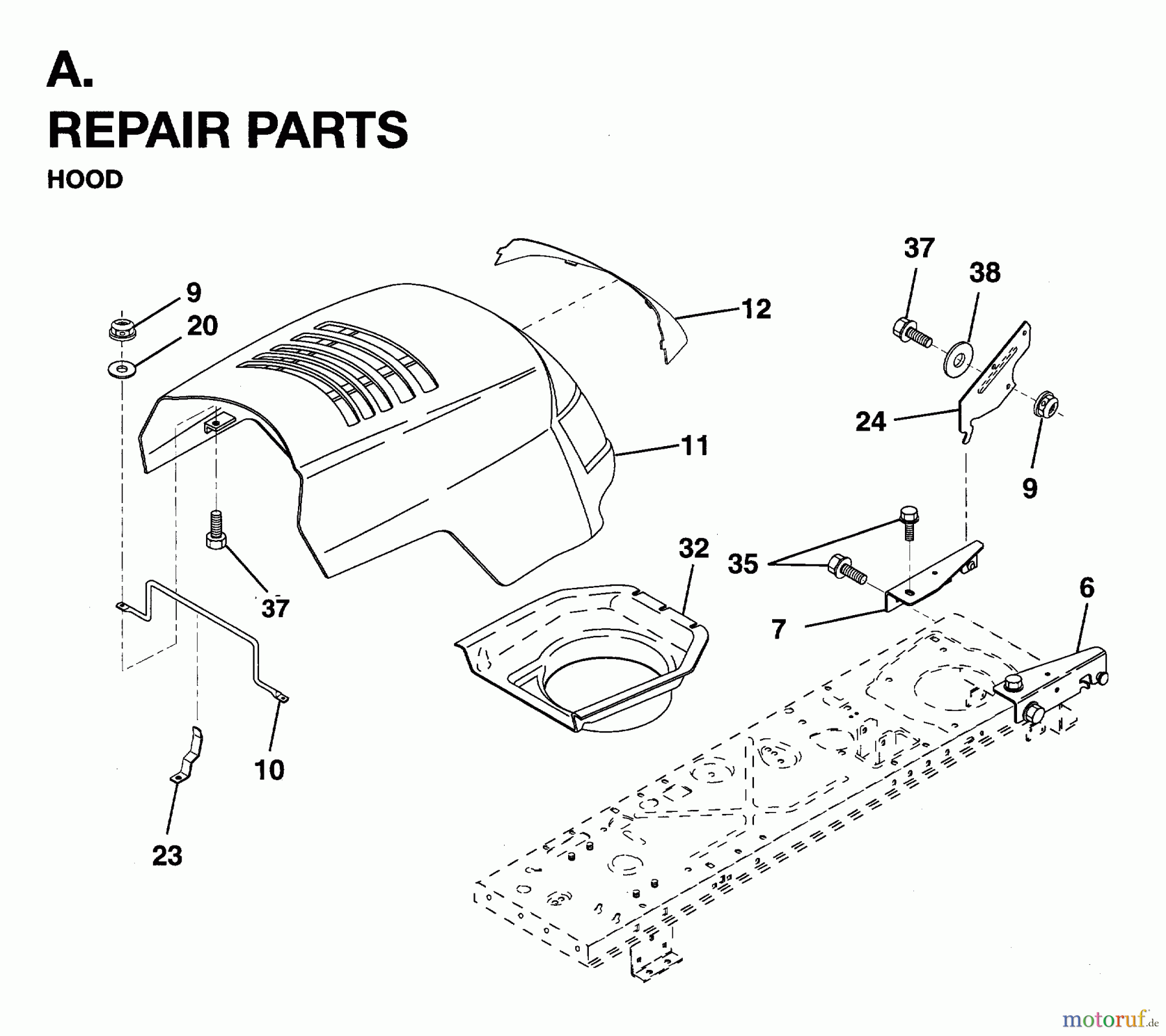  Jonsered Rasen  und Garten Traktoren LRH13 (954003421) - Jonsered 36