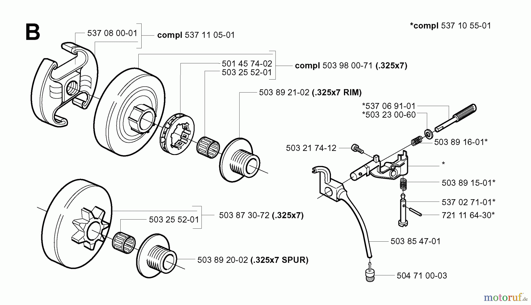  Jonsered Motorsägen CS2152 - Jonsered Chainsaw (2003-08) CLUTCH OIL PUMP