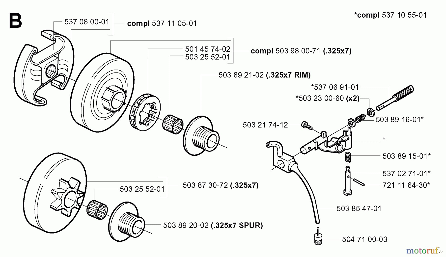 Jonsered Motorsägen CS2152 - Jonsered Chainsaw (2004-03) CLUTCH OIL PUMP