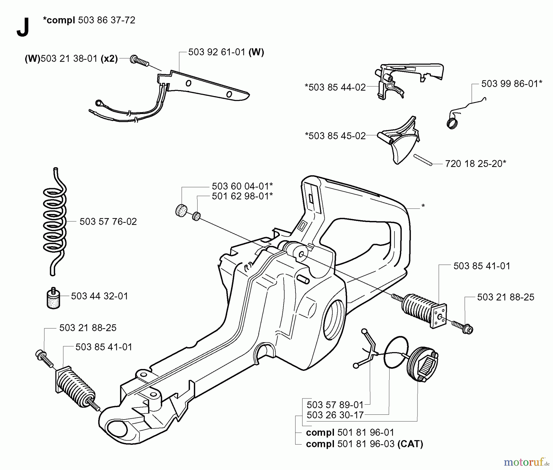 Jonsered Motorsägen CS2152 EPA - Jonsered Chainsaw (2004-03) FUEL TANK
