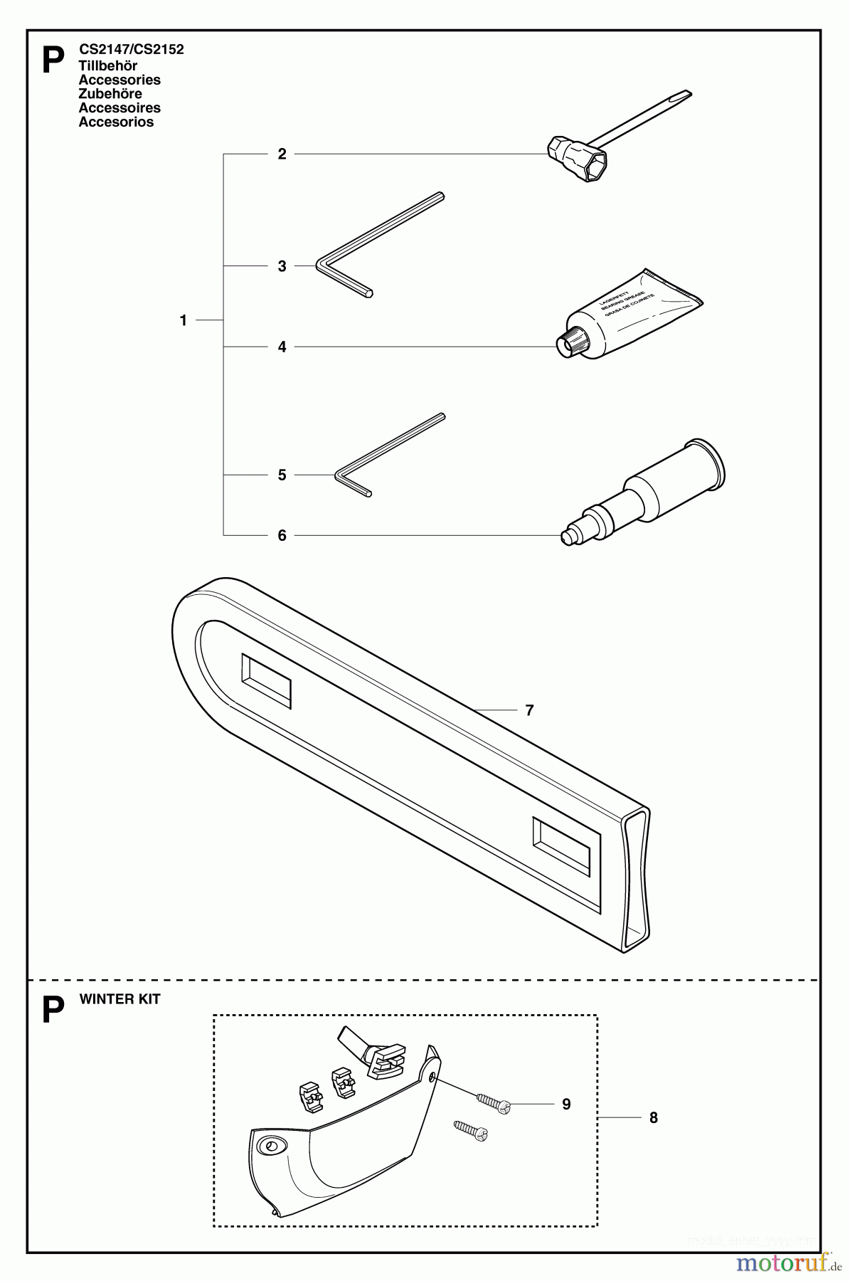  Jonsered Motorsägen CS2152 - Jonsered Chainsaw (2007-04) ACCESSORIES