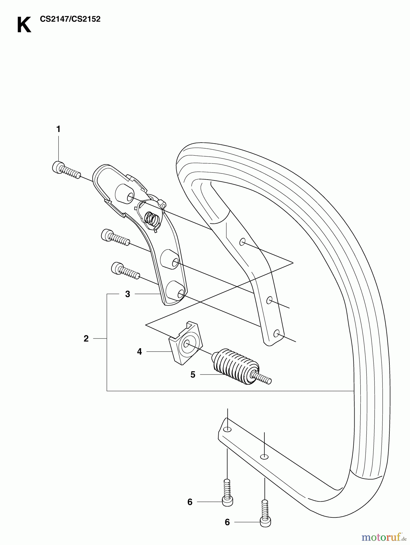  Jonsered Motorsägen CS2152 - Jonsered Chainsaw (2007-04) HANDLE