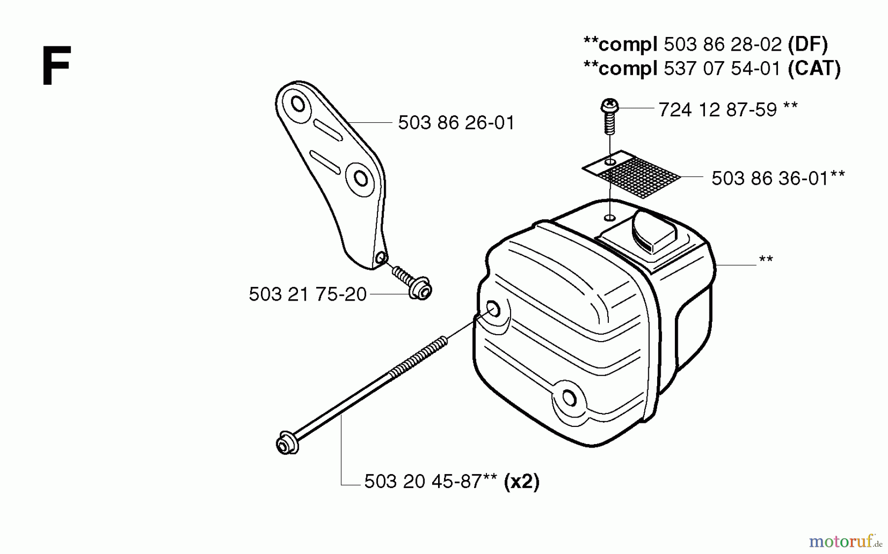  Jonsered Motorsägen CS2152 EPA I - Jonsered Chainsaw (2002-09) MUFFLER
