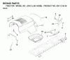 Jonsered LRH13 (J813H36B, 954130024) - Lawn & Garden Tractor (1998-12) Ersatzteile HOOD