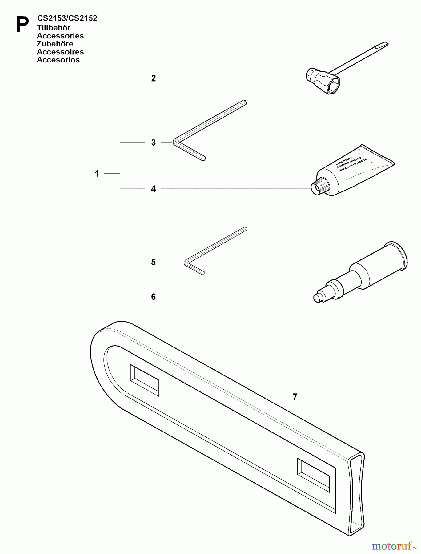 Jonsered Motorsägen CS2153 - Jonsered Chainsaw (2009-02) ACCESSORIES