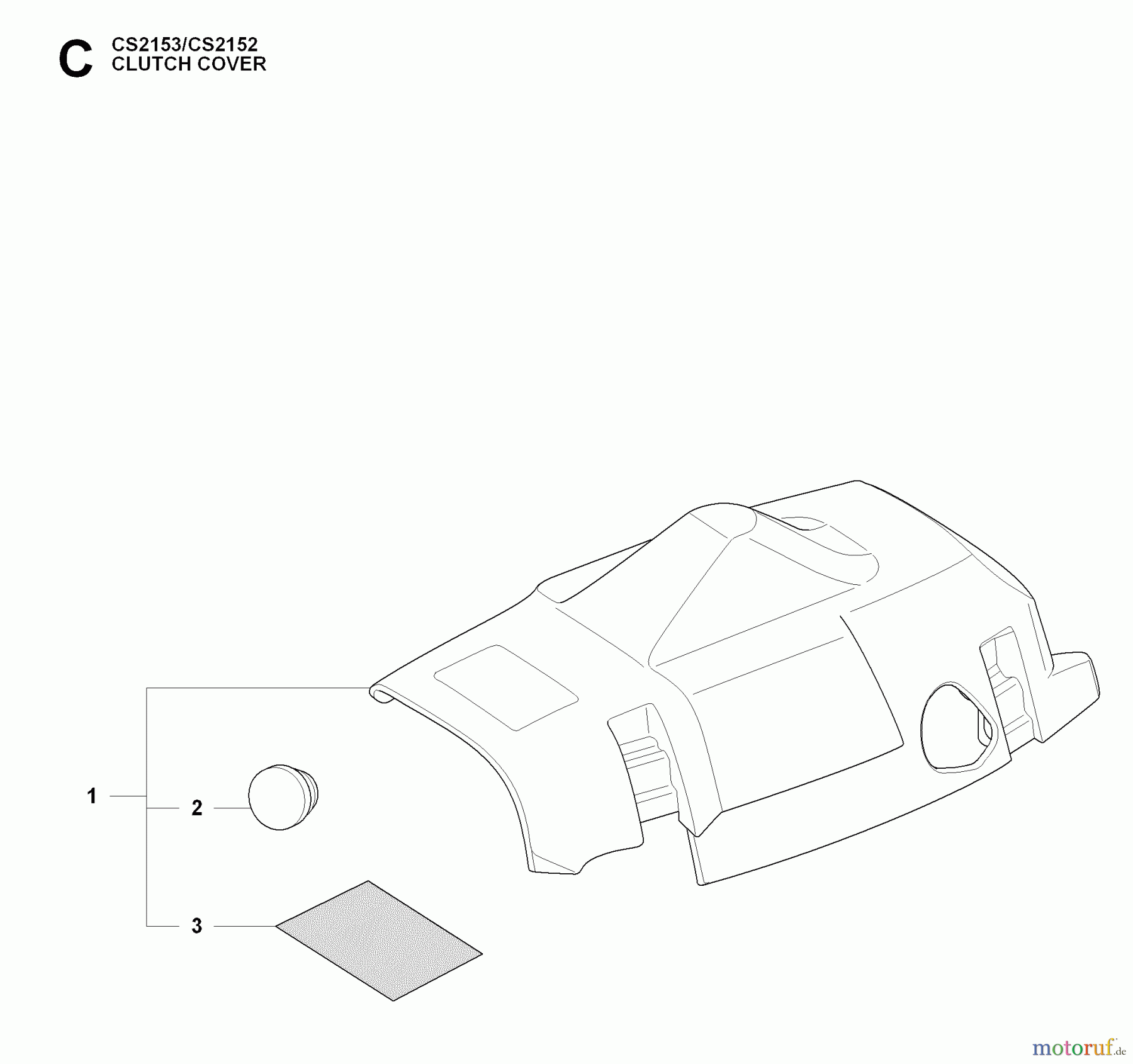 Jonsered Motorsägen CS2153 - Jonsered Chainsaw (2009-02) CLUTCH COVER