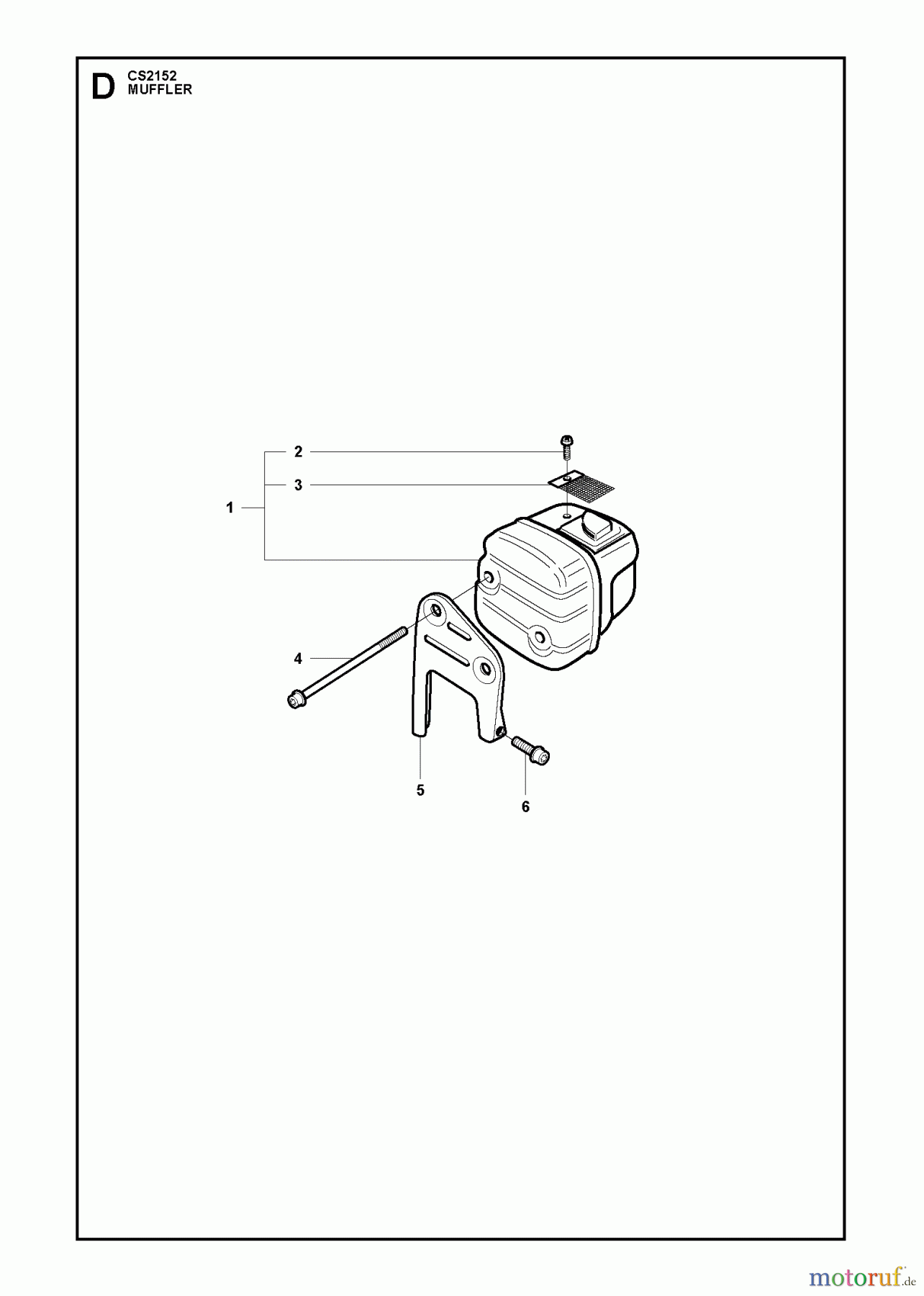  Jonsered Motorsägen CS2152 - Jonsered Chainsaw (2011-05) MUFFLER