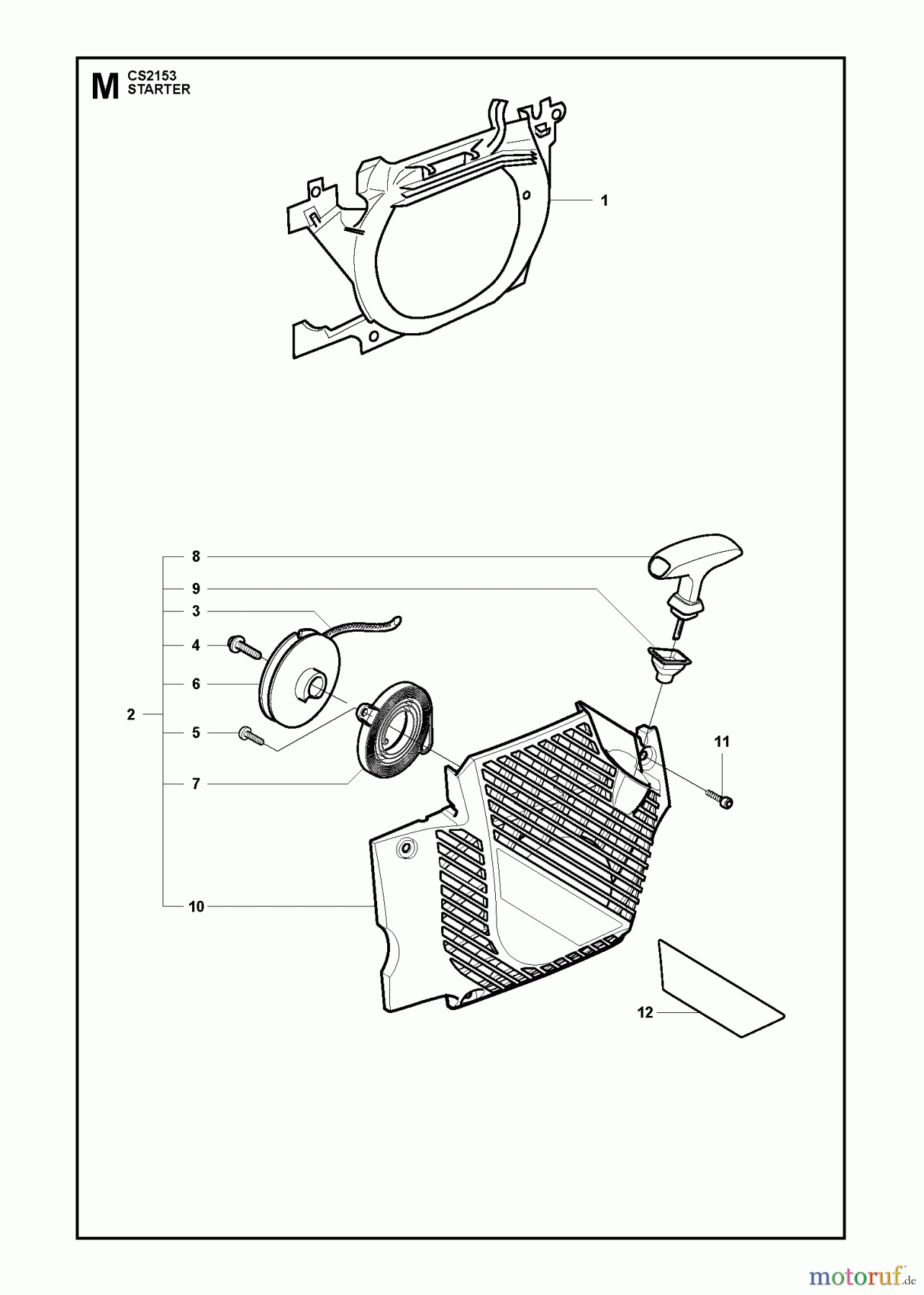 Jonsered Motorsägen CS2153 - Jonsered Chainsaw (2011-05) STARTER