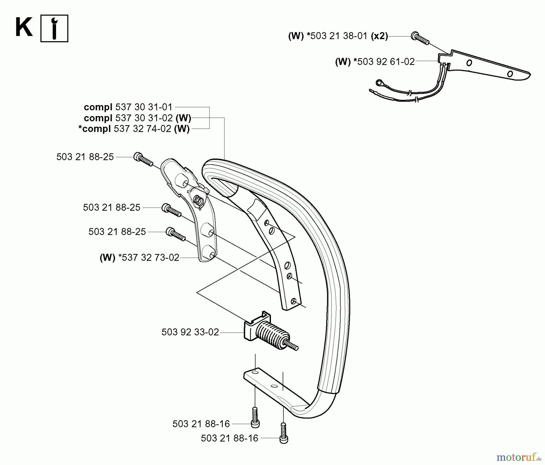 Jonsered Motorsägen CS2159 - Jonsered Chainsaw (2005-02) HANDLE #1