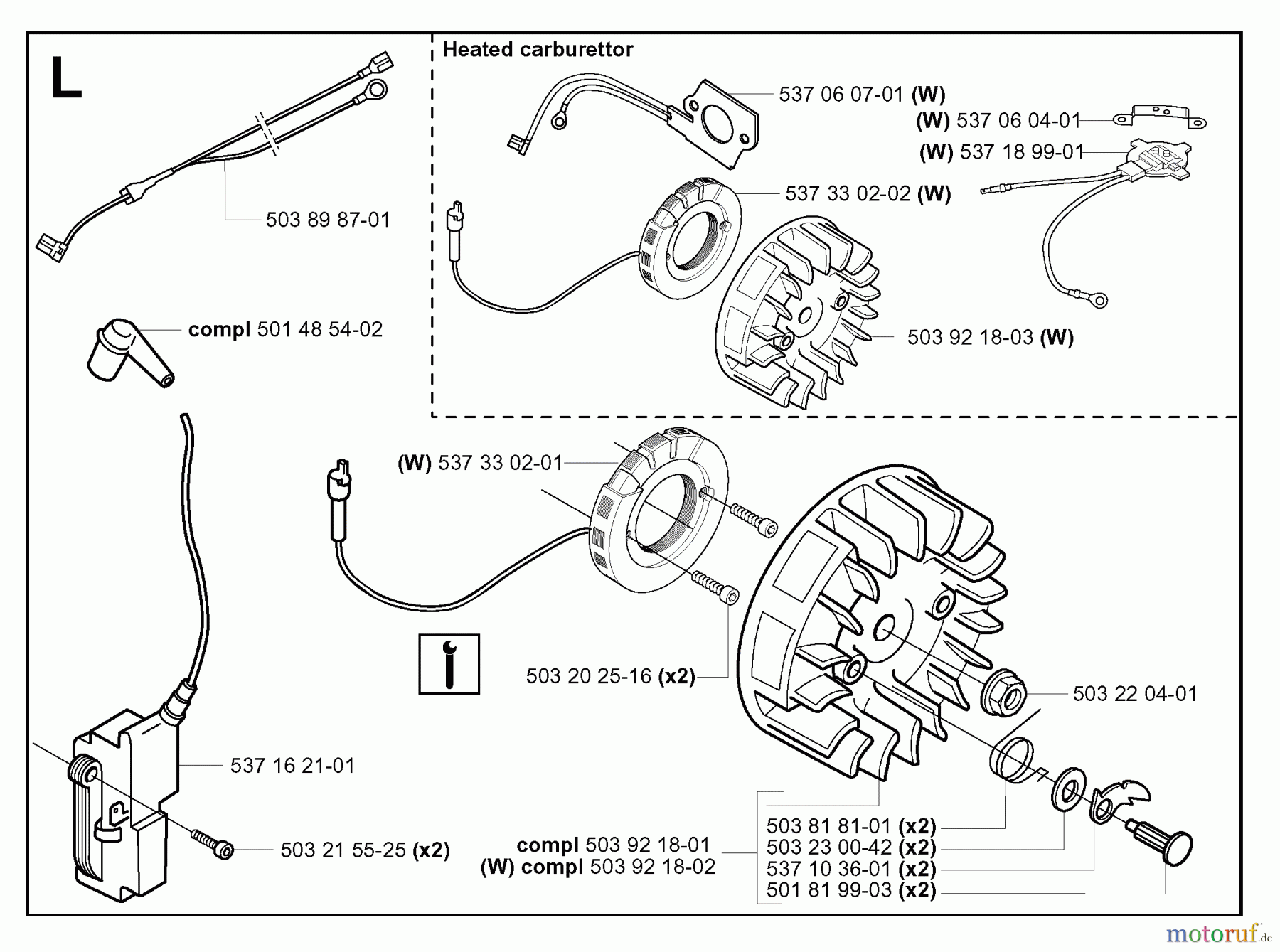  Jonsered Motorsägen CS2156 EPA - Jonsered Chainsaw (2005-02) IGNITION SYSTEM