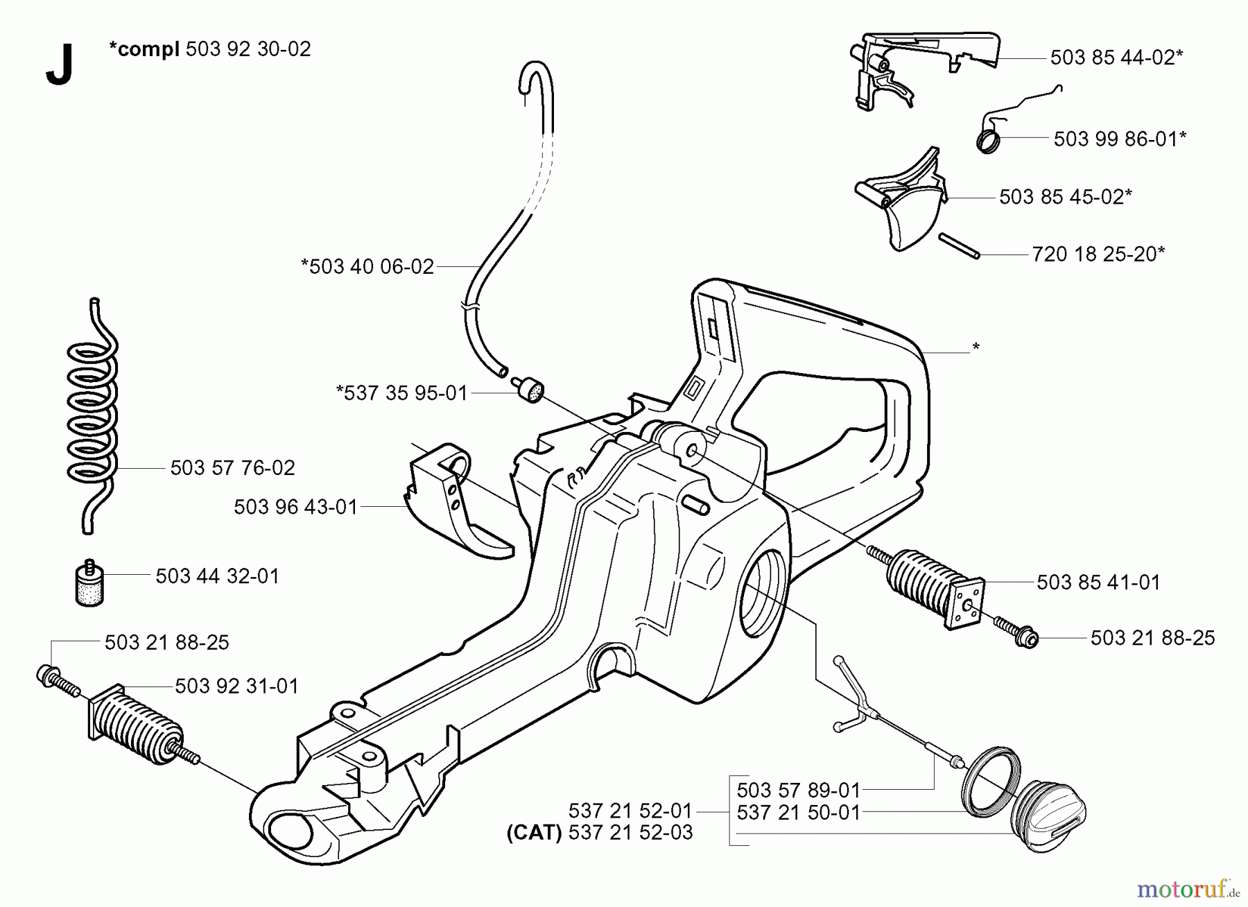 Jonsered Motorsägen CS2156 EPA - Jonsered Chainsaw (2006-02) FUEL TANK