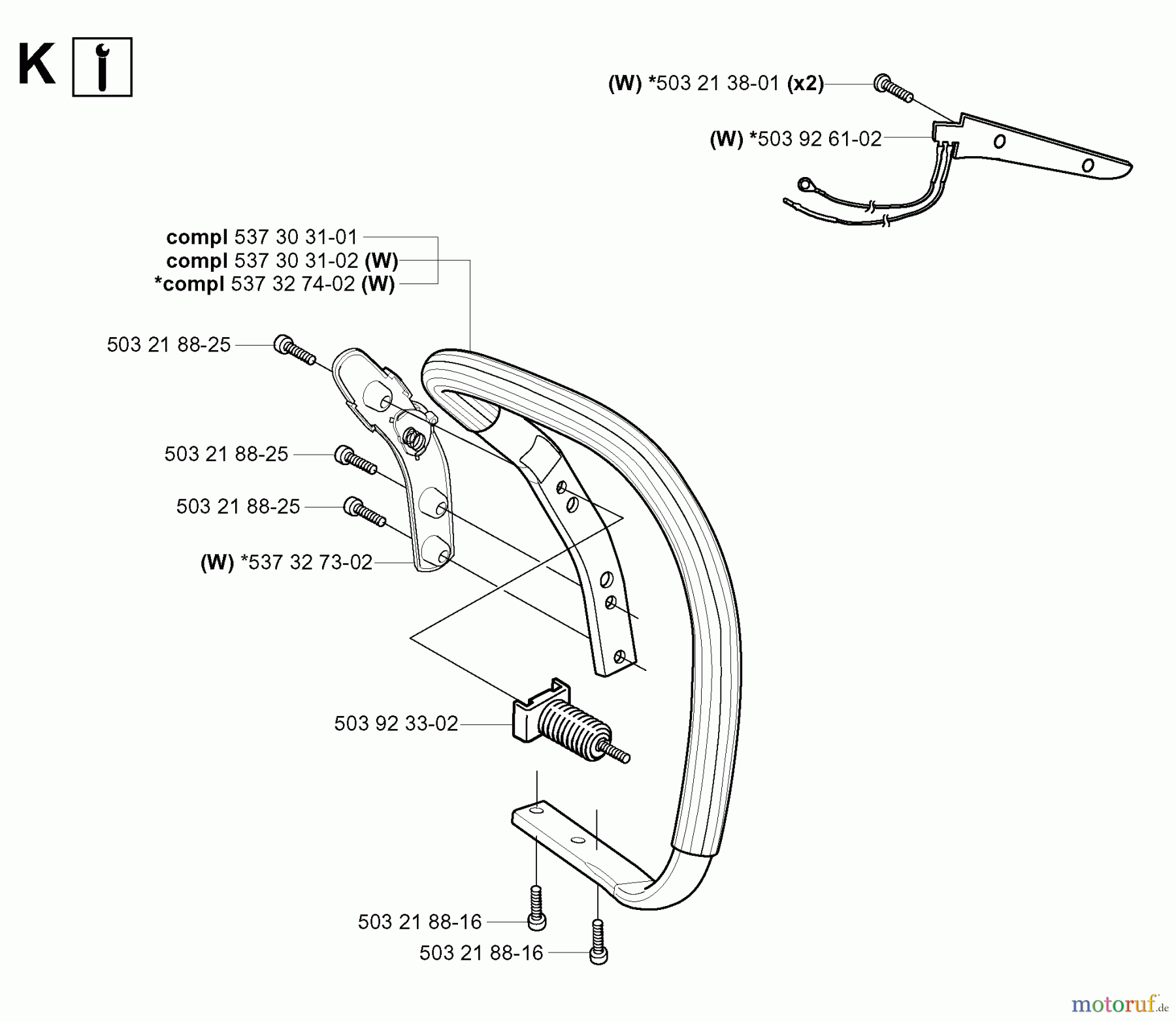  Jonsered Motorsägen CS2159 EPA - Jonsered Chainsaw (2006-02) HANDLE #1