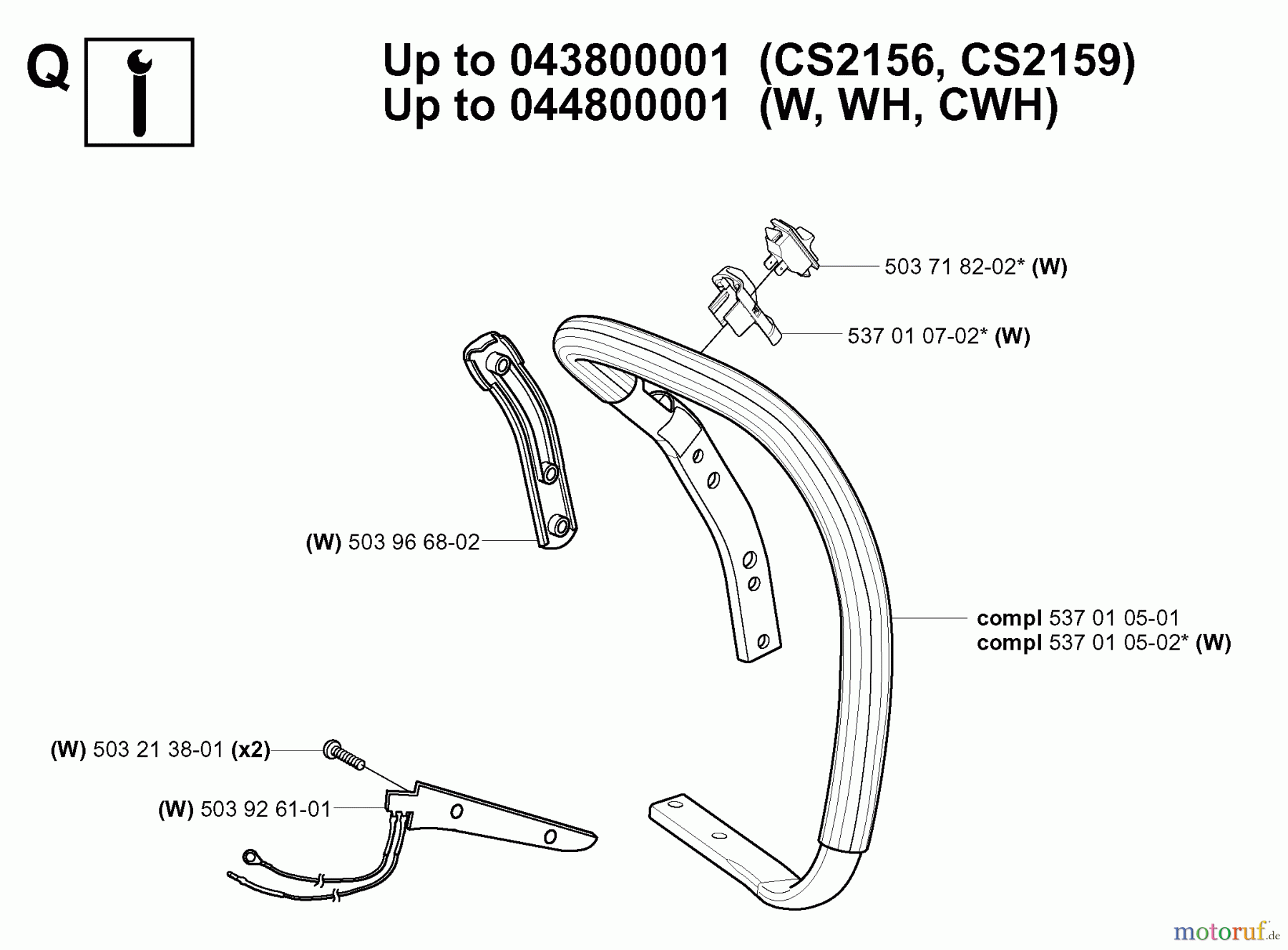  Jonsered Motorsägen CS2156 EPA - Jonsered Chainsaw (2006-02) HANDLE #2