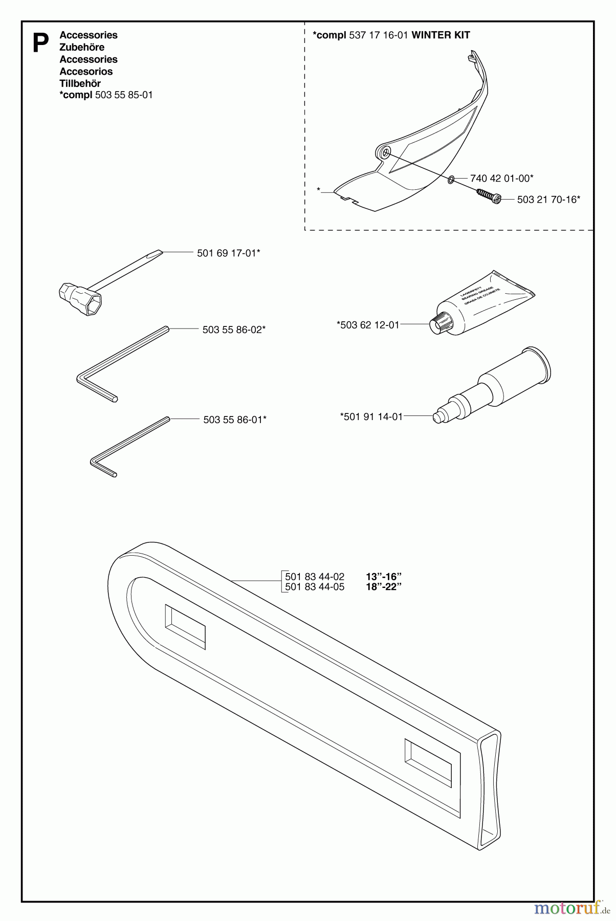 Jonsered Motorsägen CS2156 - Jonsered Chainsaw (2007-03) ACCESSORIES #1