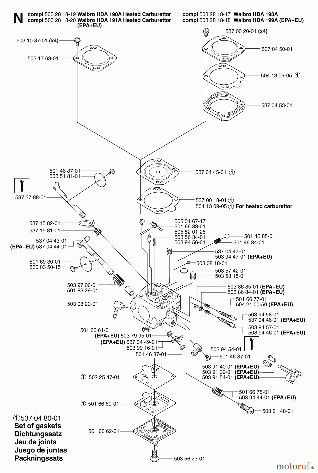 Jonsered Motorsägen CS2156 - Jonsered Chainsaw (2007-03) CARBURETOR #1