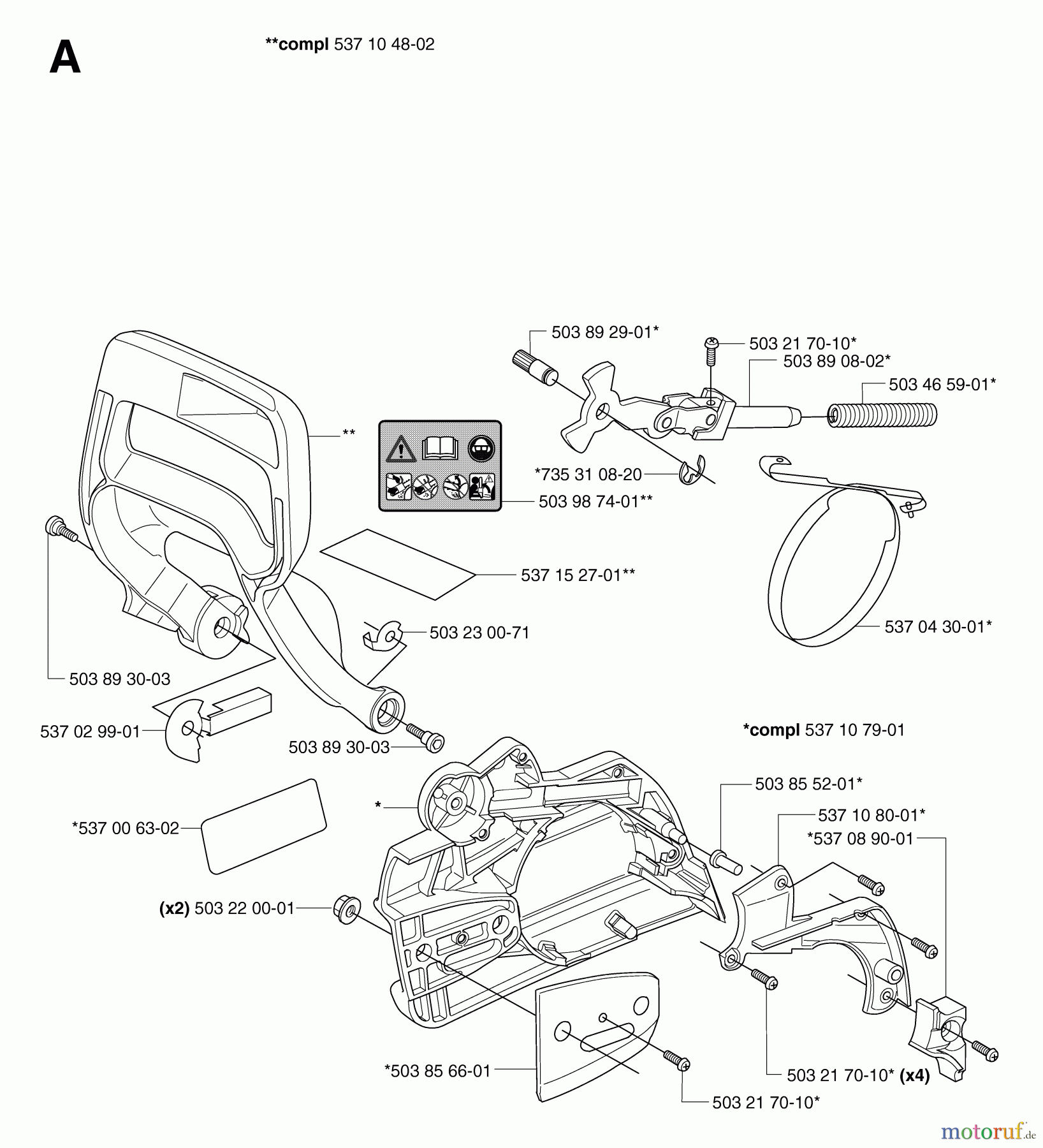  Jonsered Motorsägen CS2156 - Jonsered Chainsaw (2007-03) CHAIN BRAKE CLUTCH COVER #2