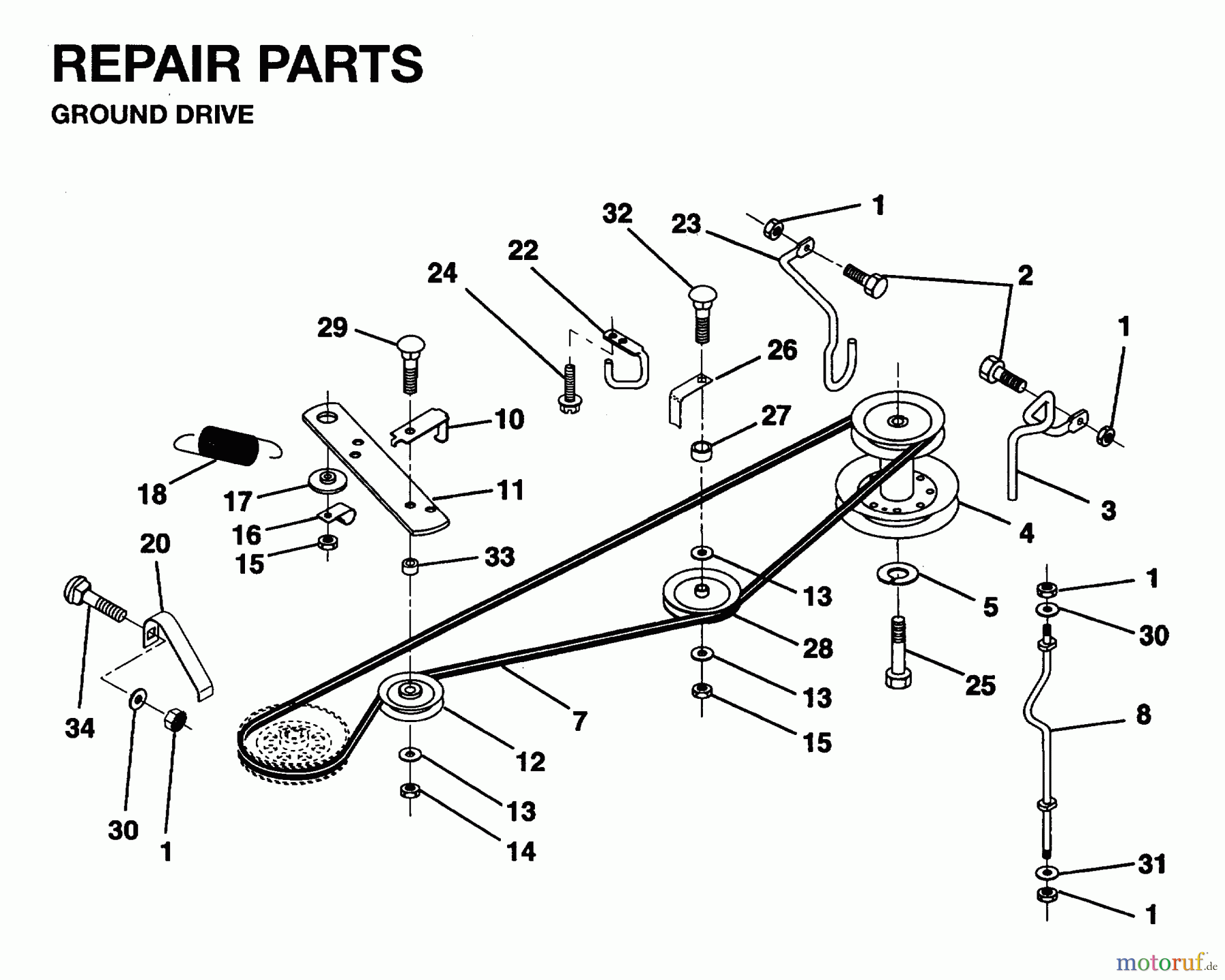 Jonsered Rasen und Garten Traktoren LRH13 - Jonsered 36