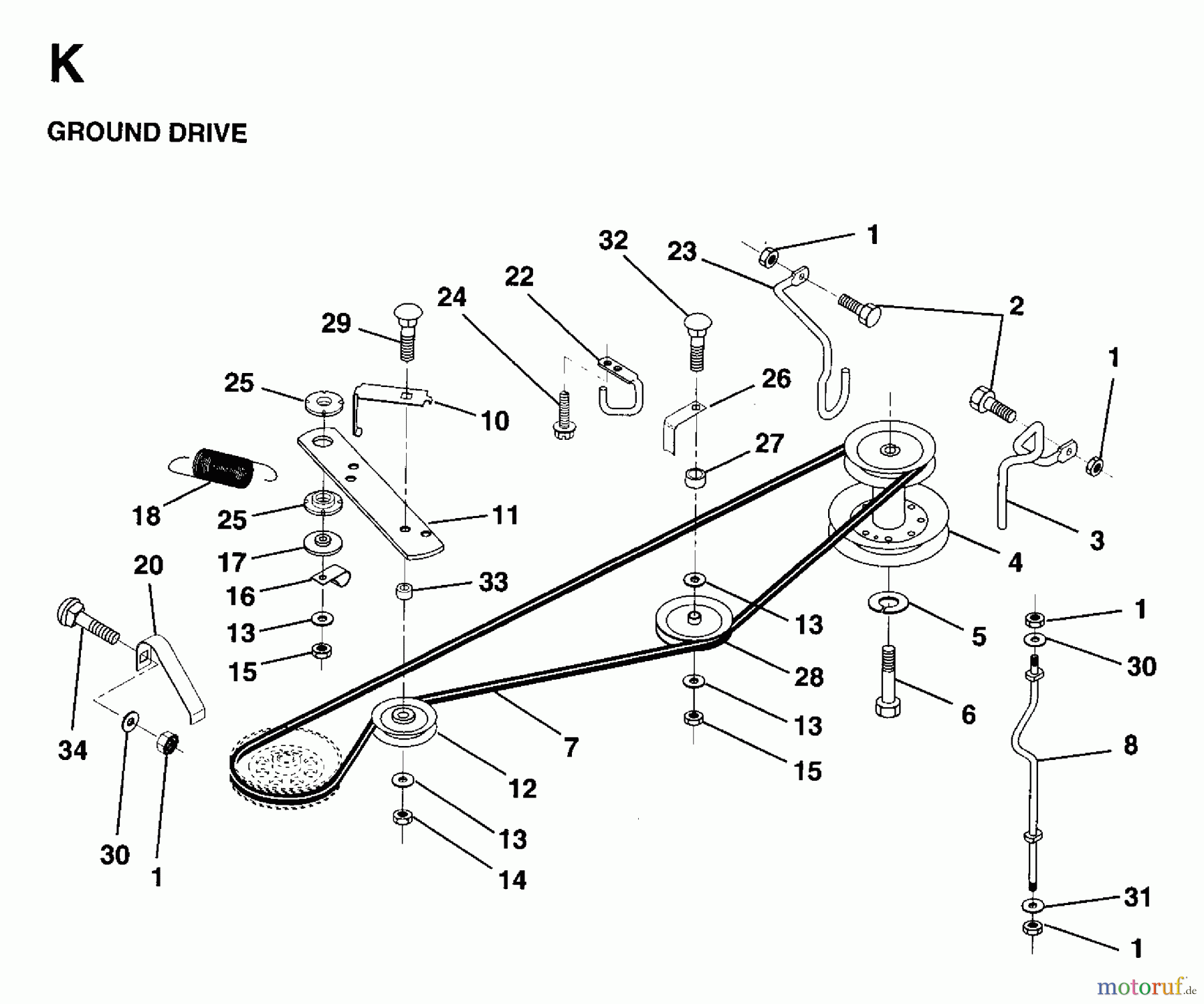  Jonsered Rasen  und Garten Traktoren LRH13 - Jonsered 36