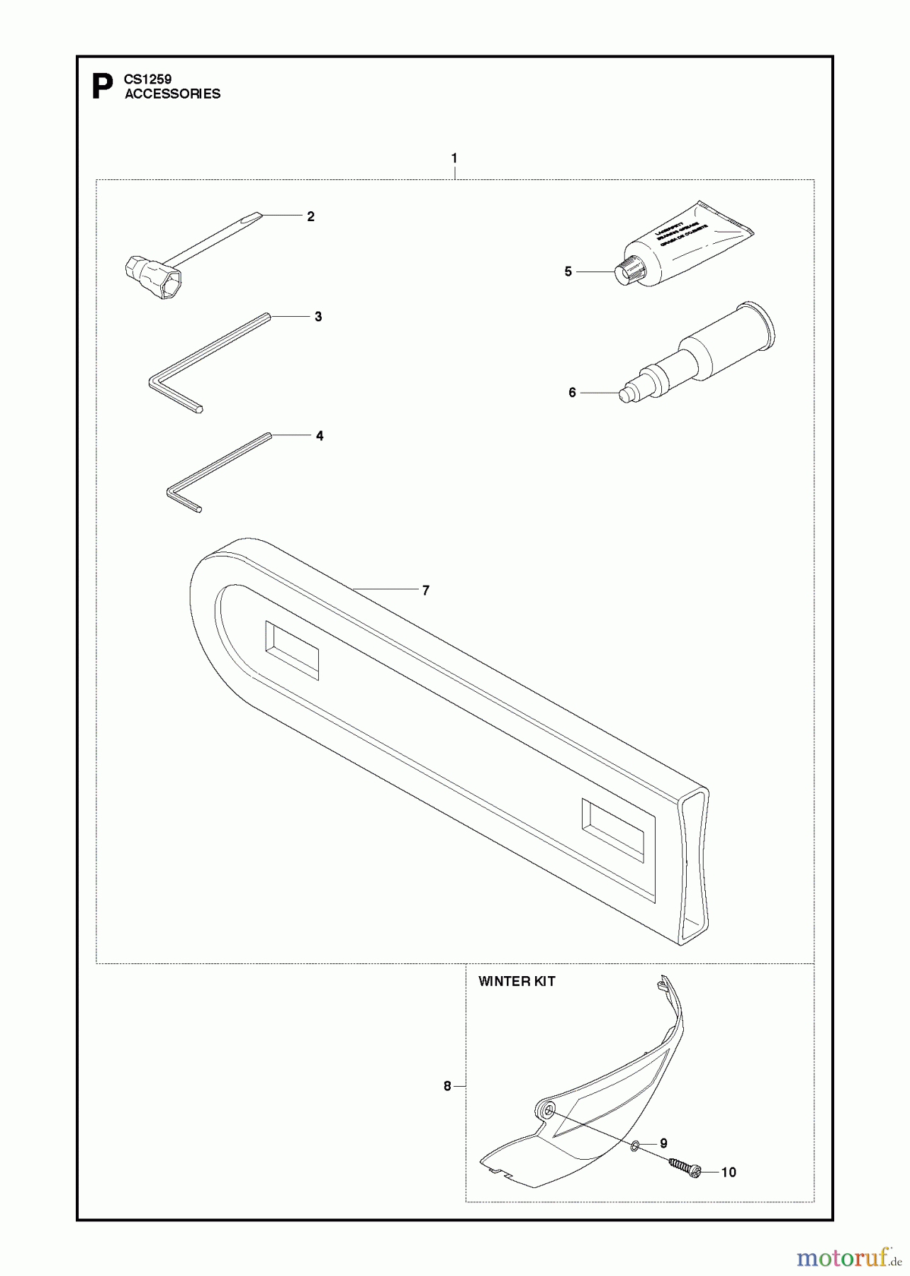 Jonsered Motorsägen CS2159 - Jonsered Chainsaw (2010-02) ACCESSORIES