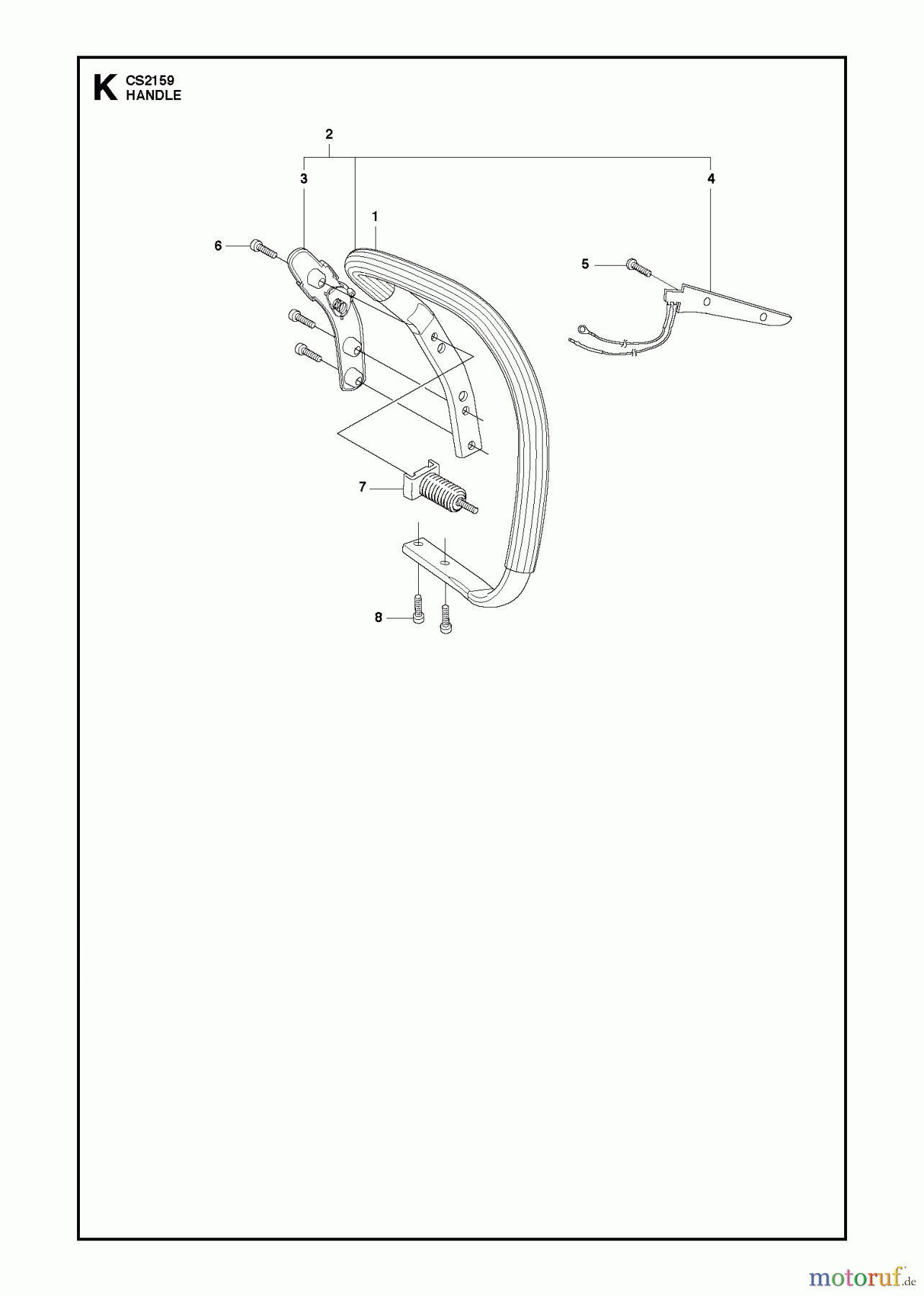 Jonsered Motorsägen CS2159 - Jonsered Chainsaw (2010-02) HANDLE