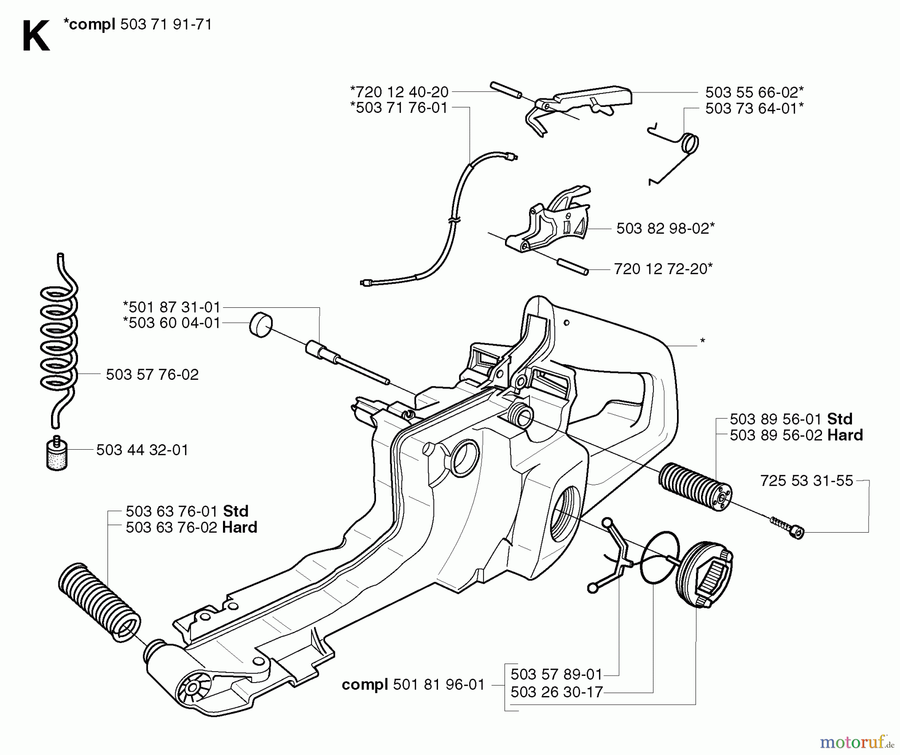 Jonsered Motorsägen CS2171 EPA - Jonsered Chainsaw (2003-05) FUEL TANK