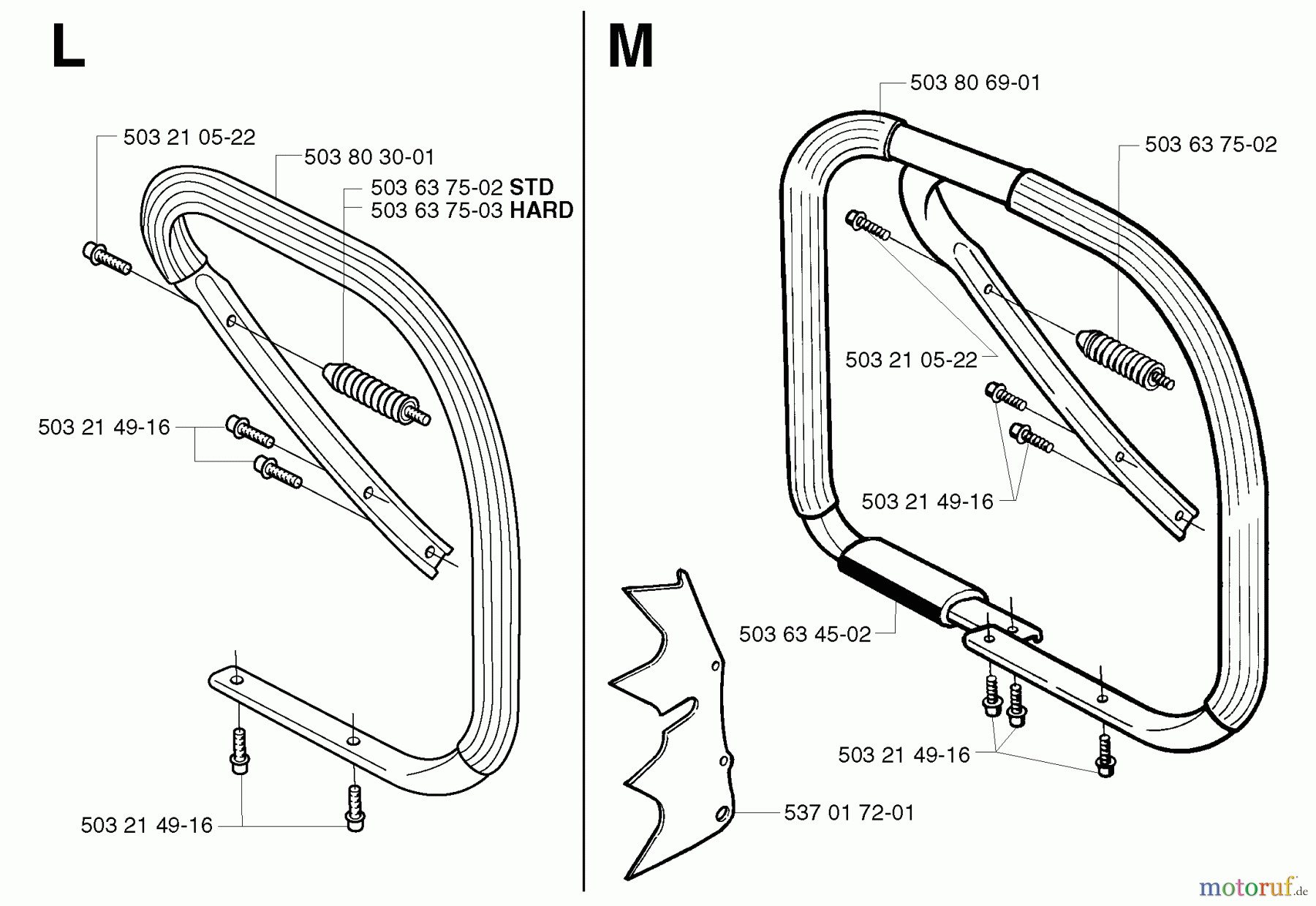 Jonsered Motorsägen CS2171 EPA - Jonsered Chainsaw (2003-05) HANDLE #1