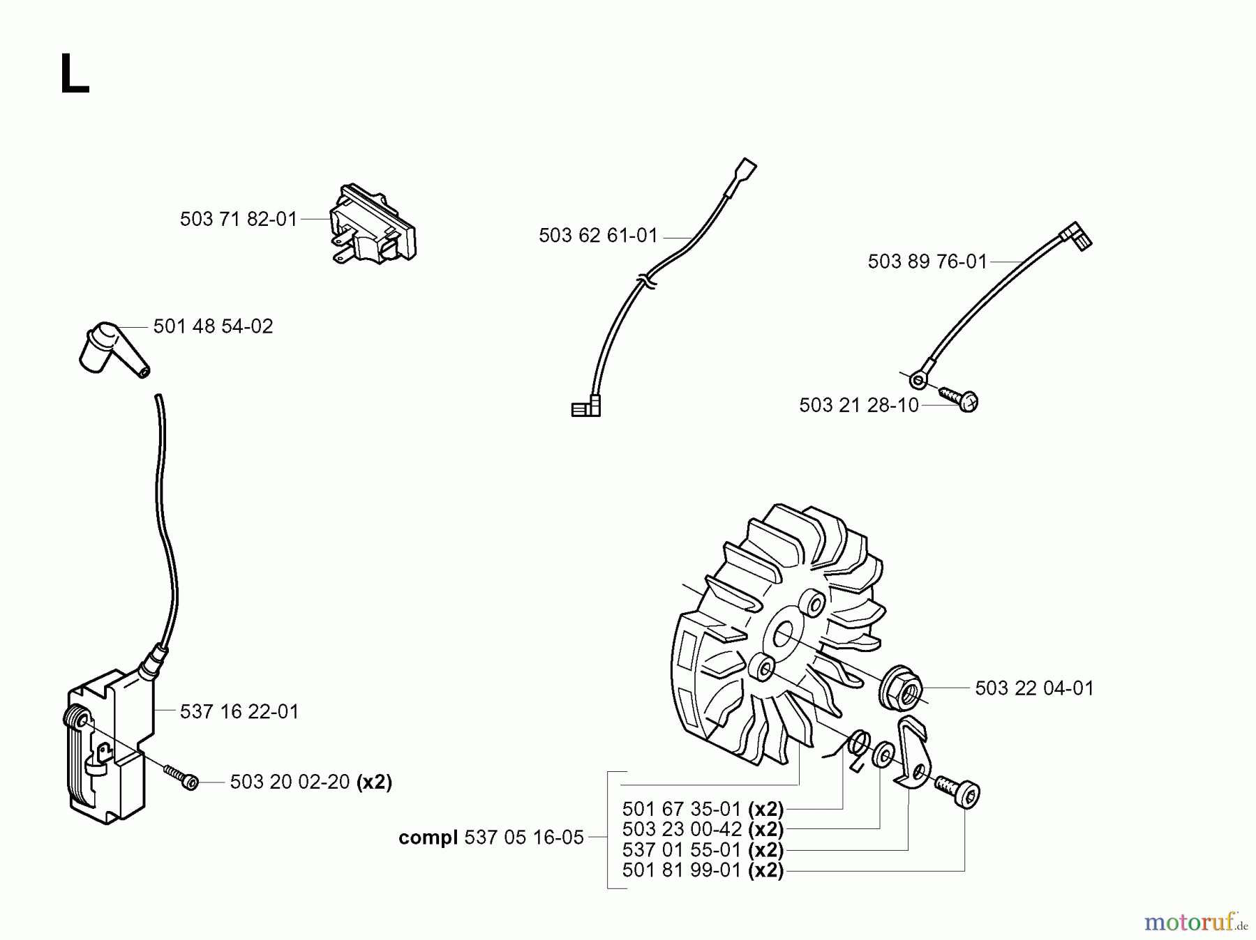 Jonsered Motorsägen CS2165 EPA - Jonsered Chainsaw (2003-06) IGNITION SYSTEM