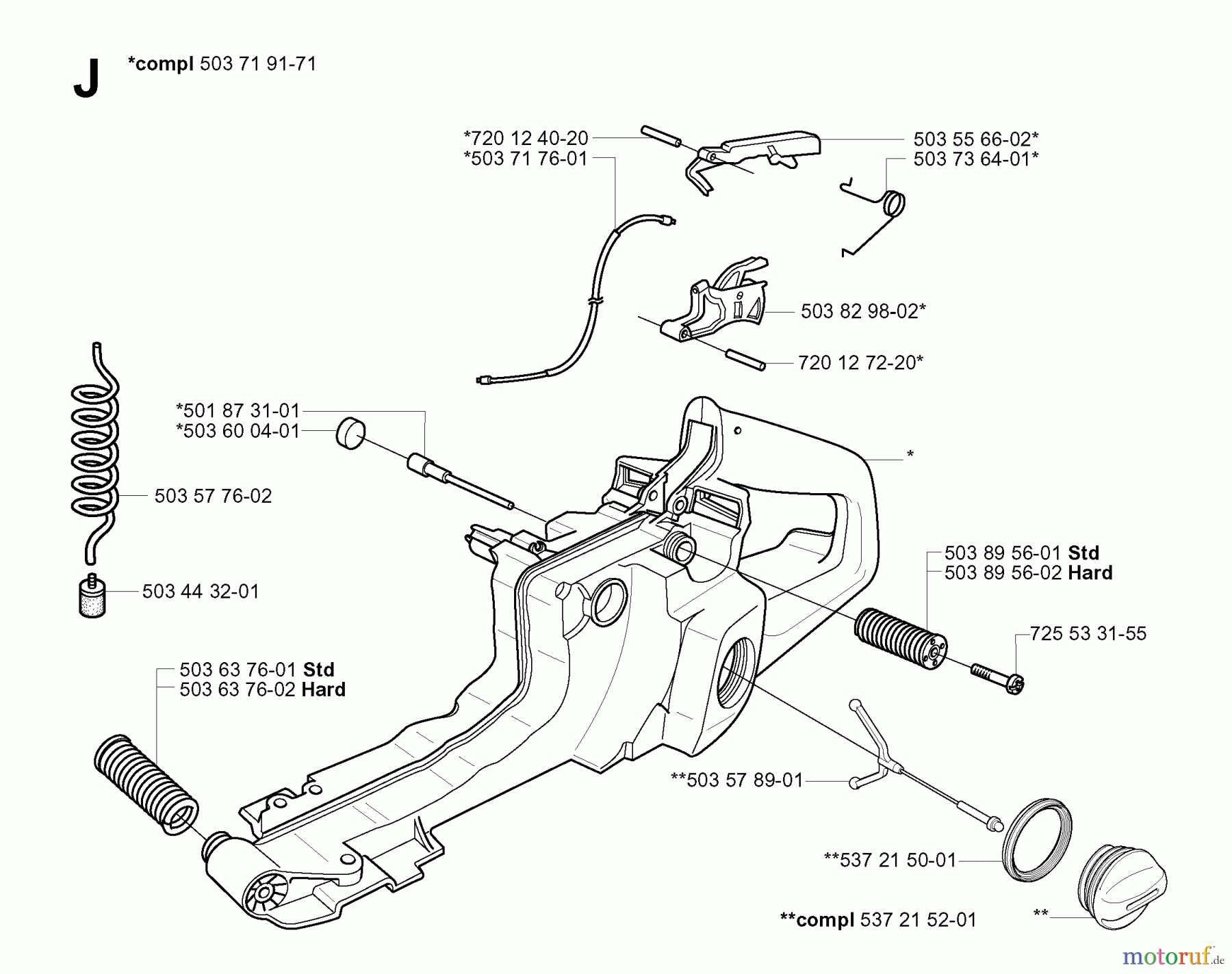  Jonsered Motorsägen CS2165 - Jonsered Chainsaw (2005-05) FUEL TANK