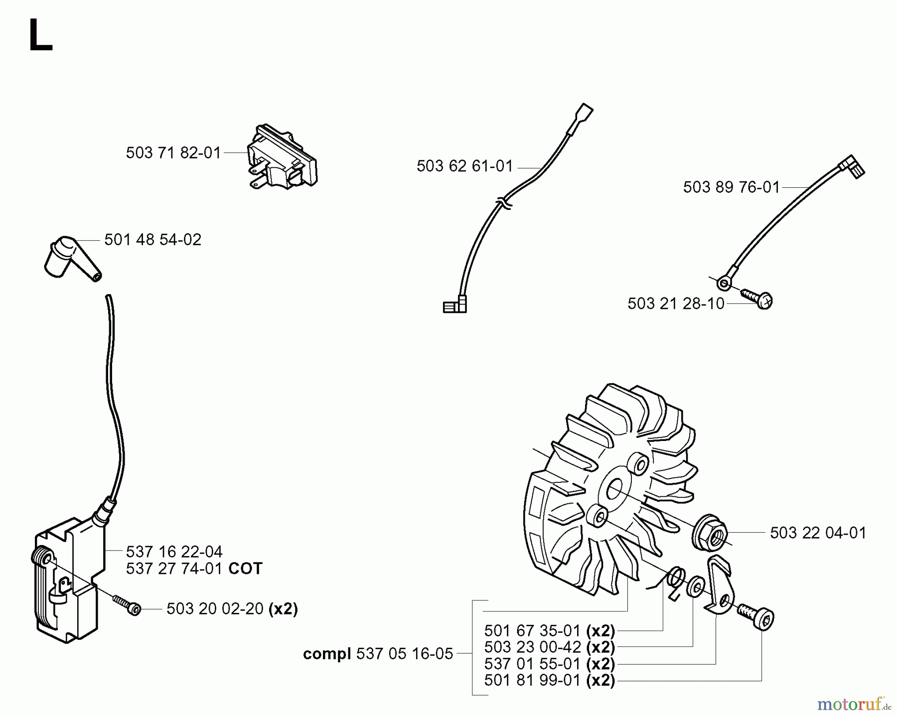 Jonsered Motorsägen CS2165 - Jonsered Chainsaw (2005-05) IGNITION SYSTEM
