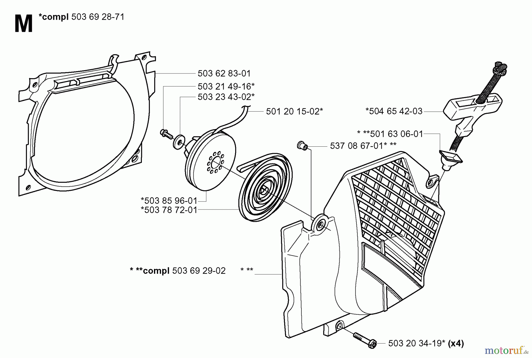  Jonsered Motorsägen CS2165 EPA - Jonsered Chainsaw (2005-05) STARTER